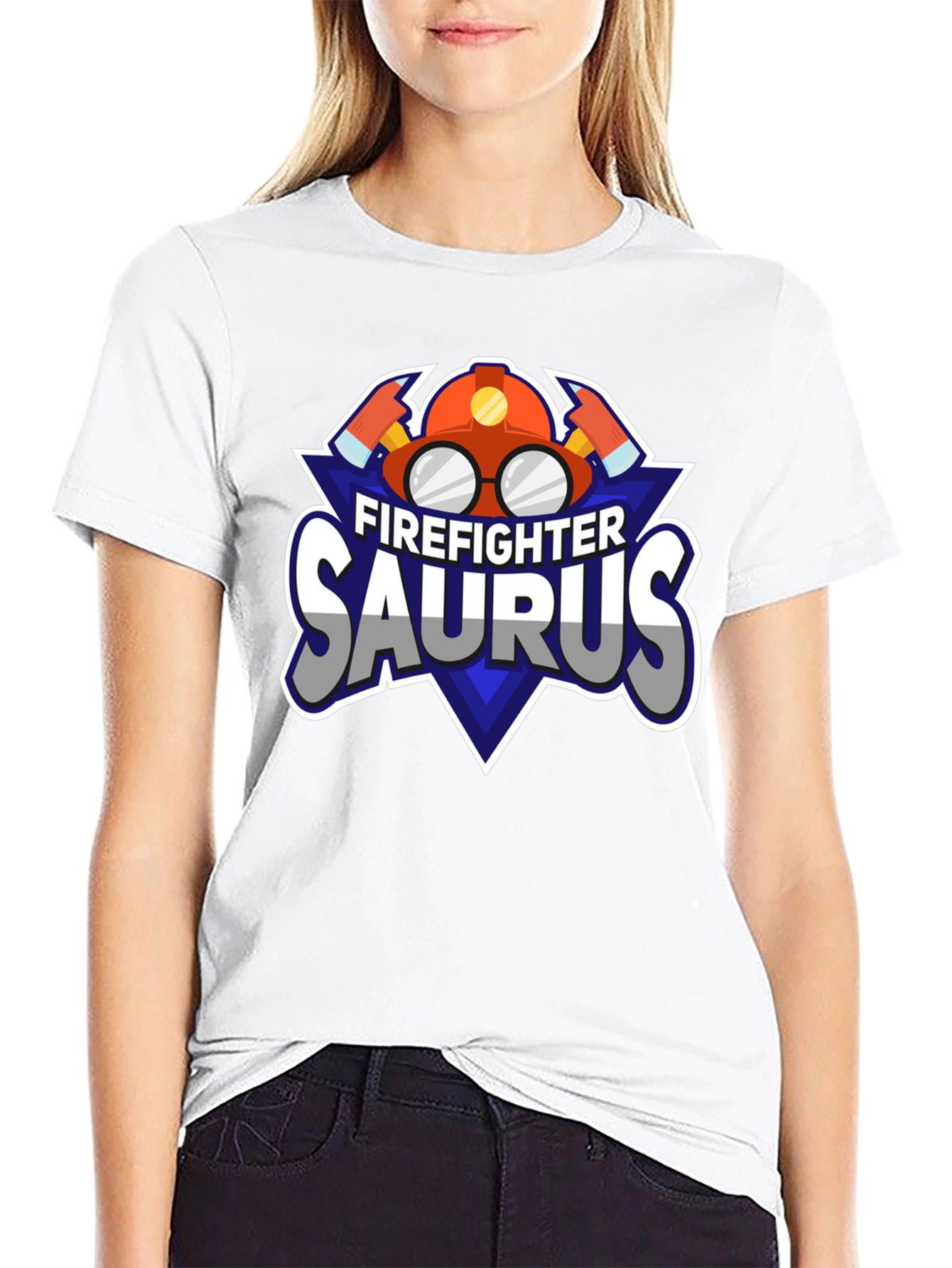Firefighter Saurus Graphic T-Shirt