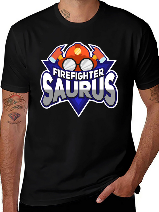 Firefighter Saurus Graphic T-Shirt
