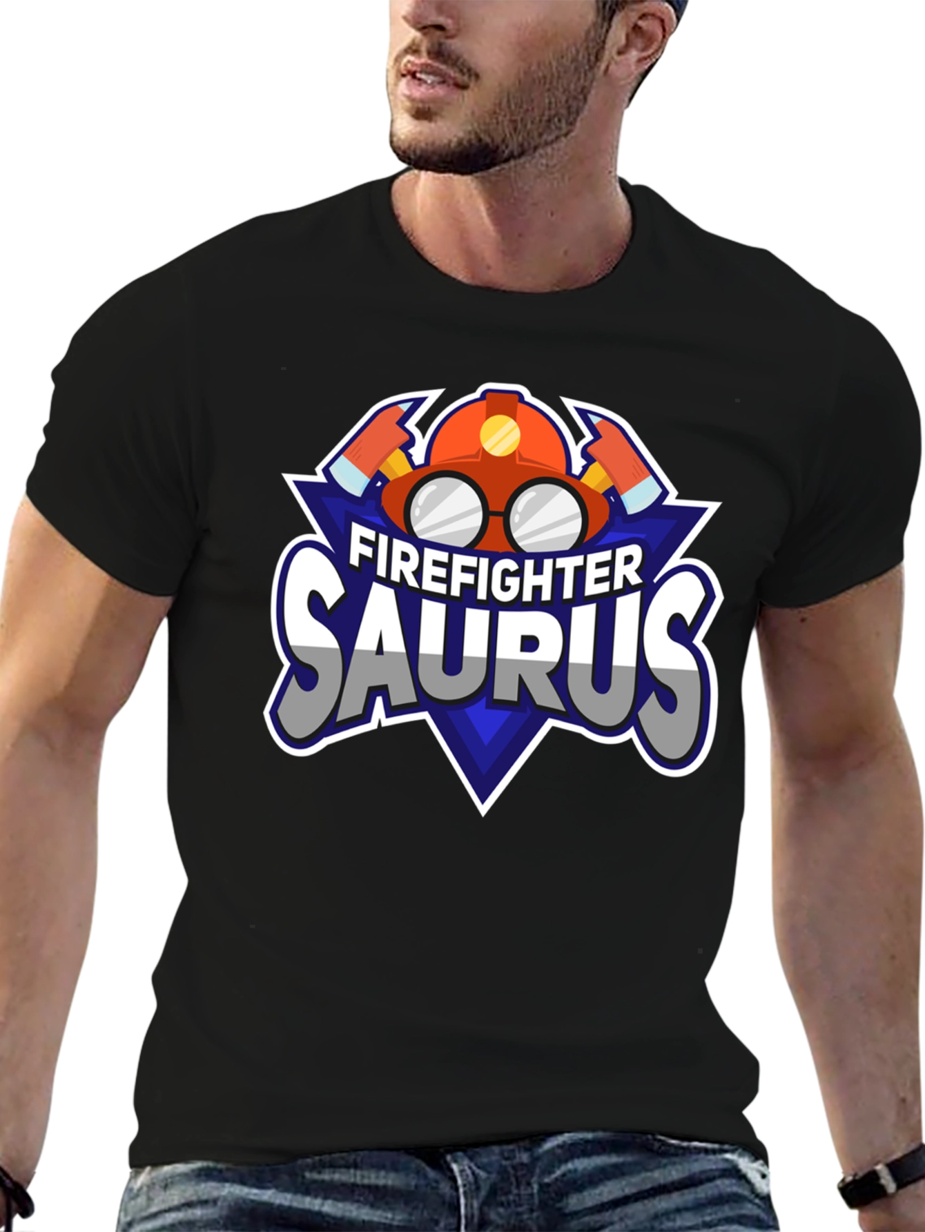 Firefighter Saurus Graphic T-Shirt