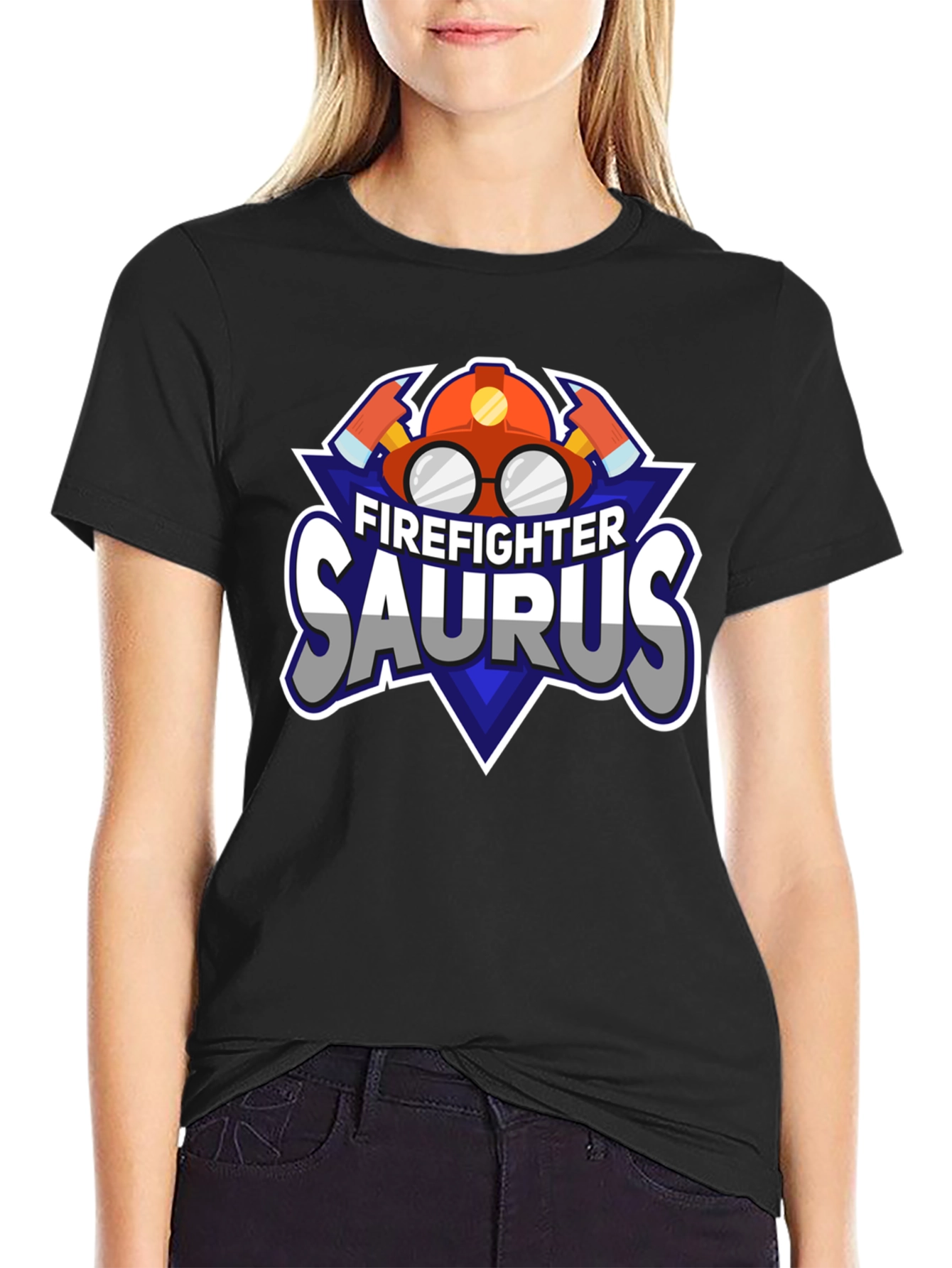 Firefighter Saurus Graphic T-Shirt