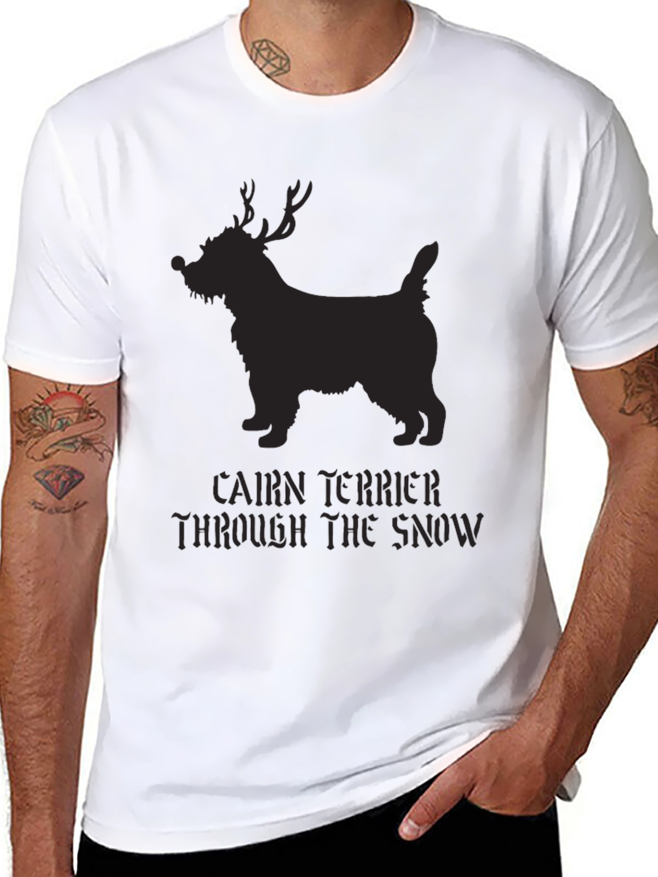 Cairn Terrier Reindeer T-Shirt