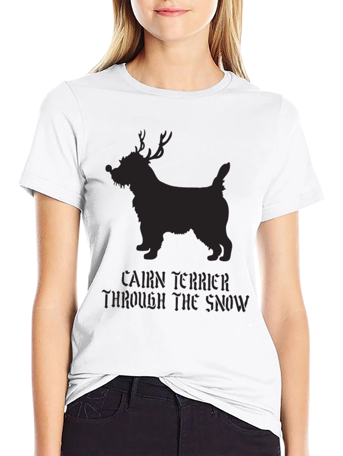 Cairn Terrier Reindeer T-Shirt