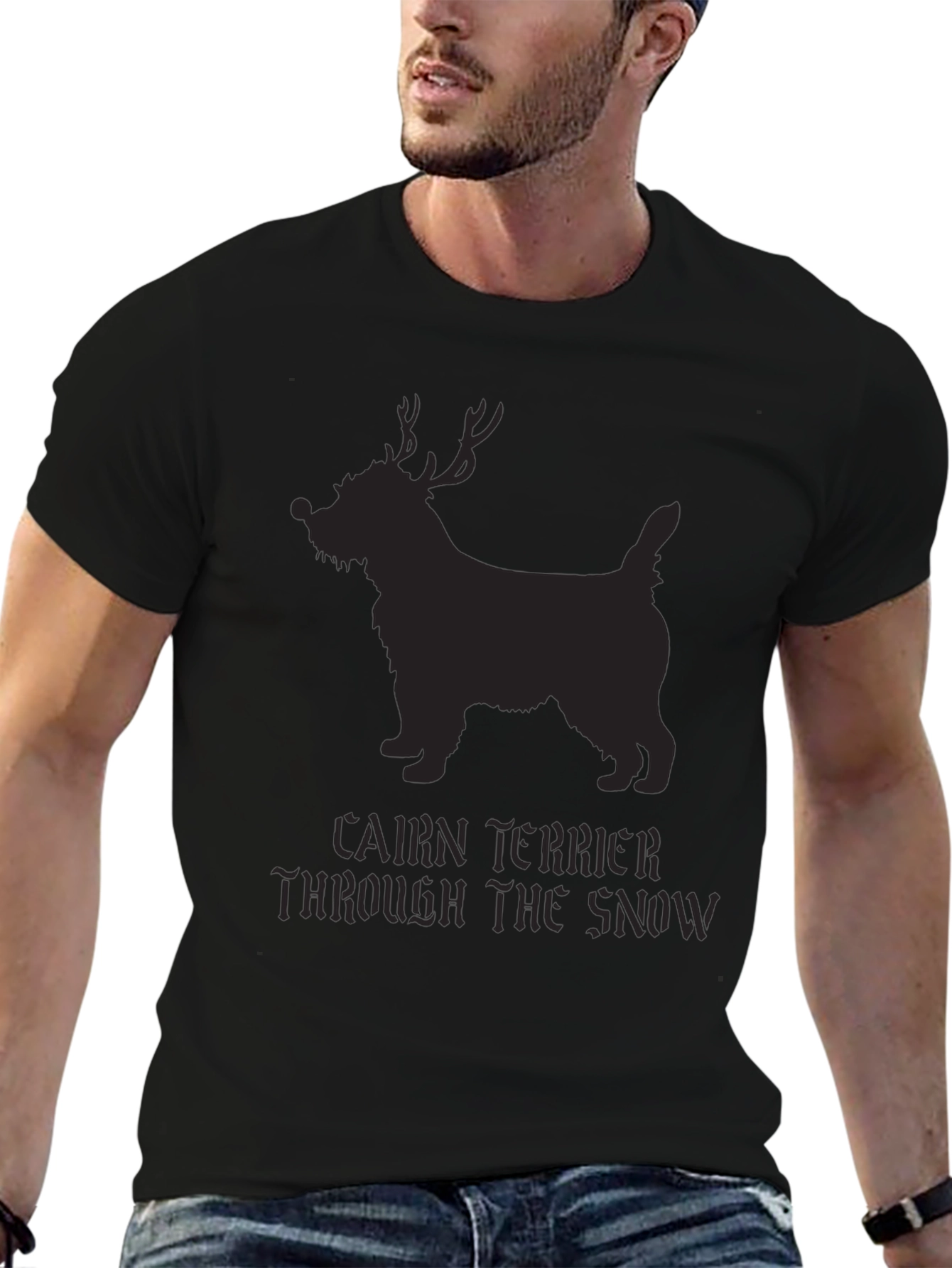 Cairn Terrier Reindeer T-Shirt