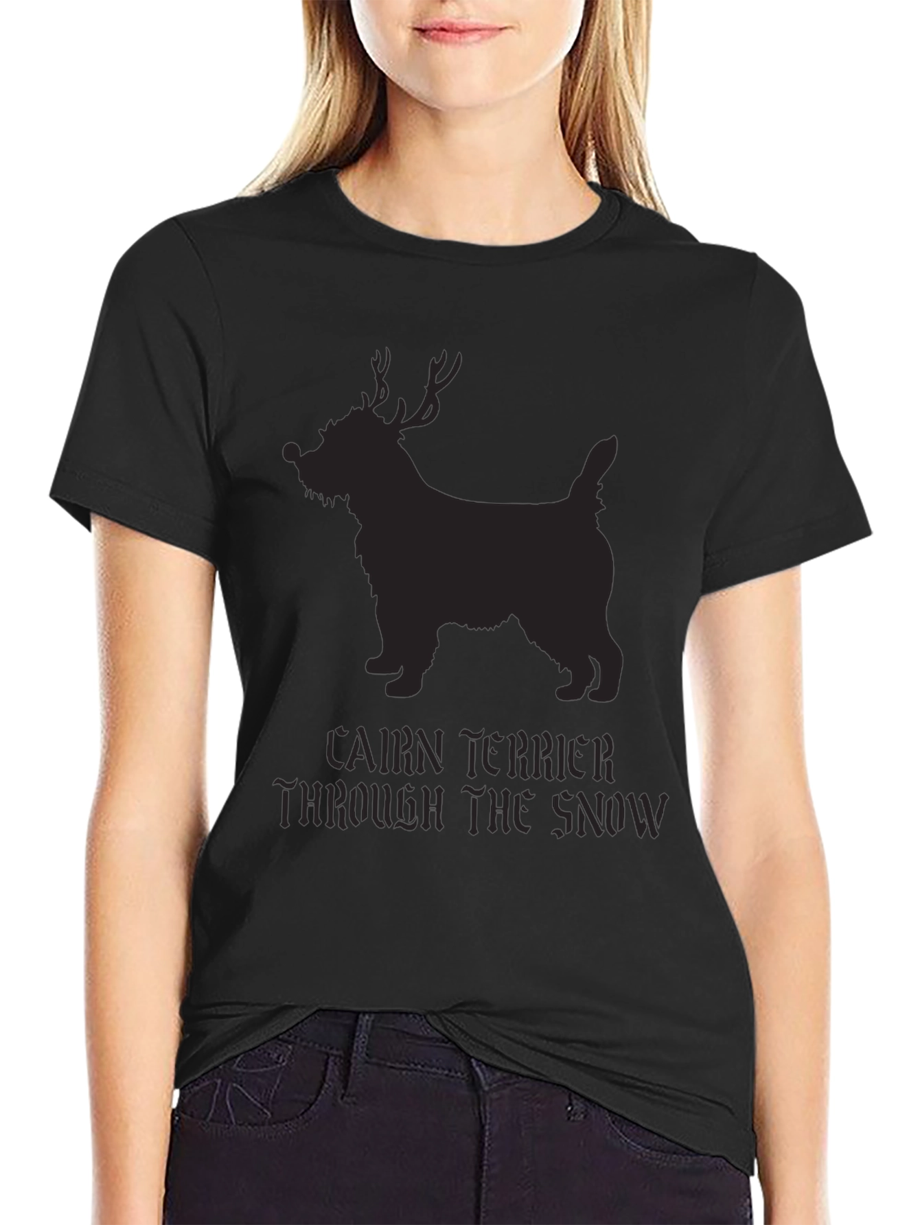 Cairn Terrier Reindeer T-Shirt
