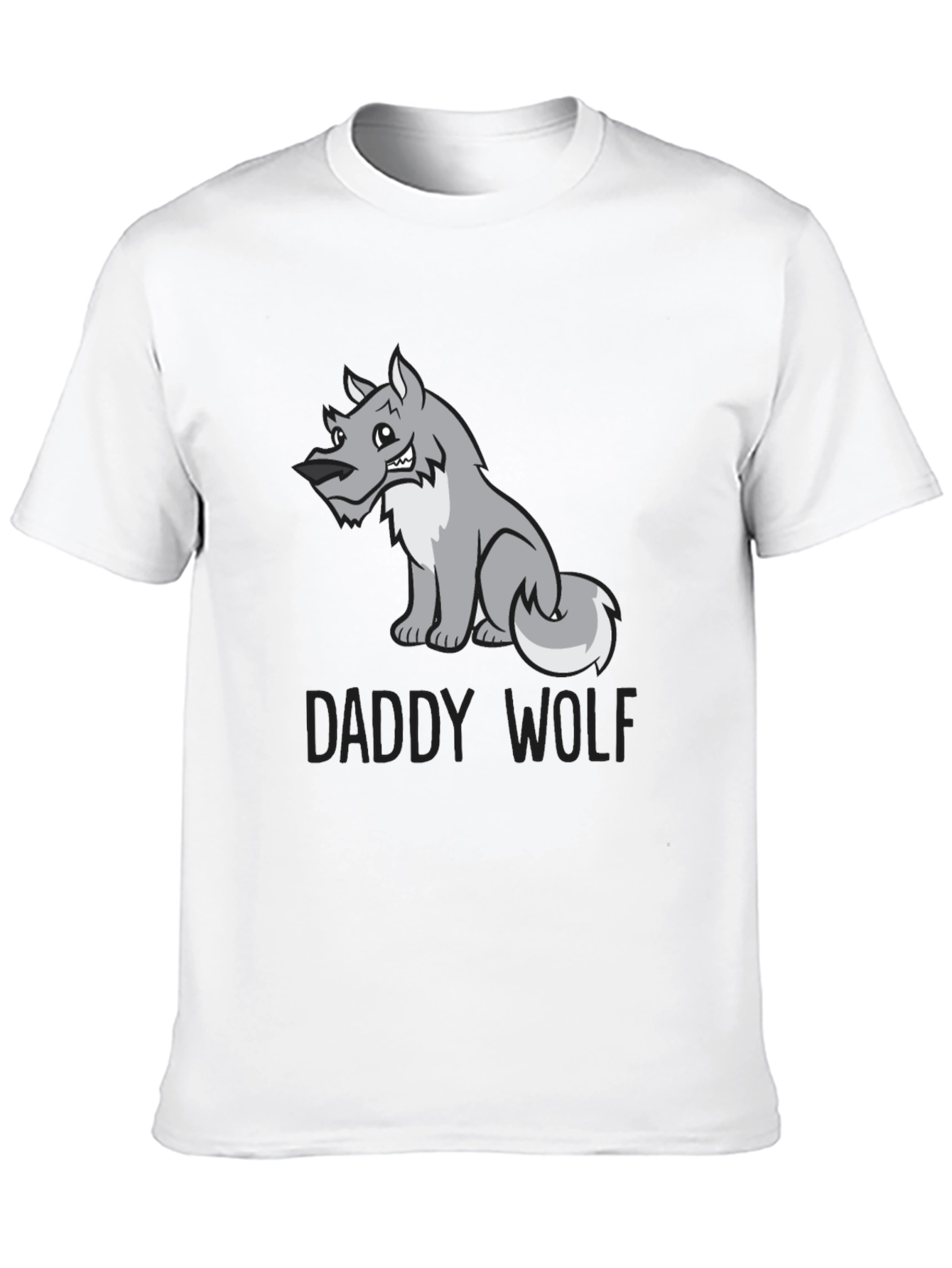 Daddy Wolf Graphic Tee - Soft Cotton Blend T-Shirt