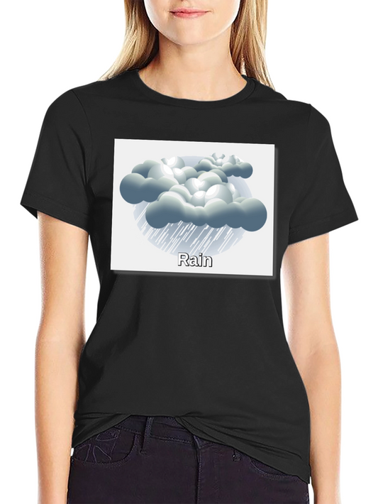 Rain Cloud Graphic Tee - Weather Theme Shirt