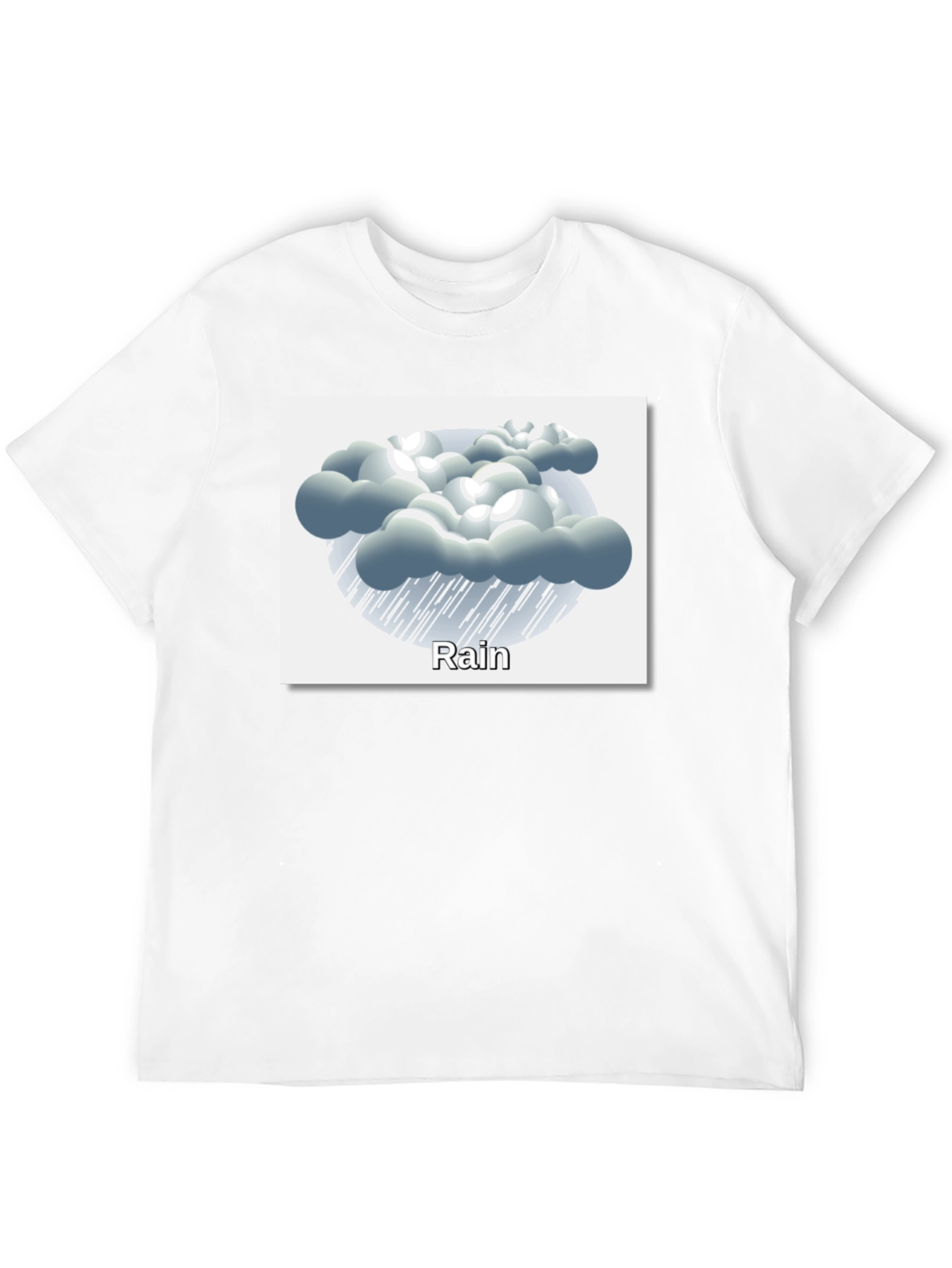 Rain Cloud Graphic Tee - Weather Theme Shirt