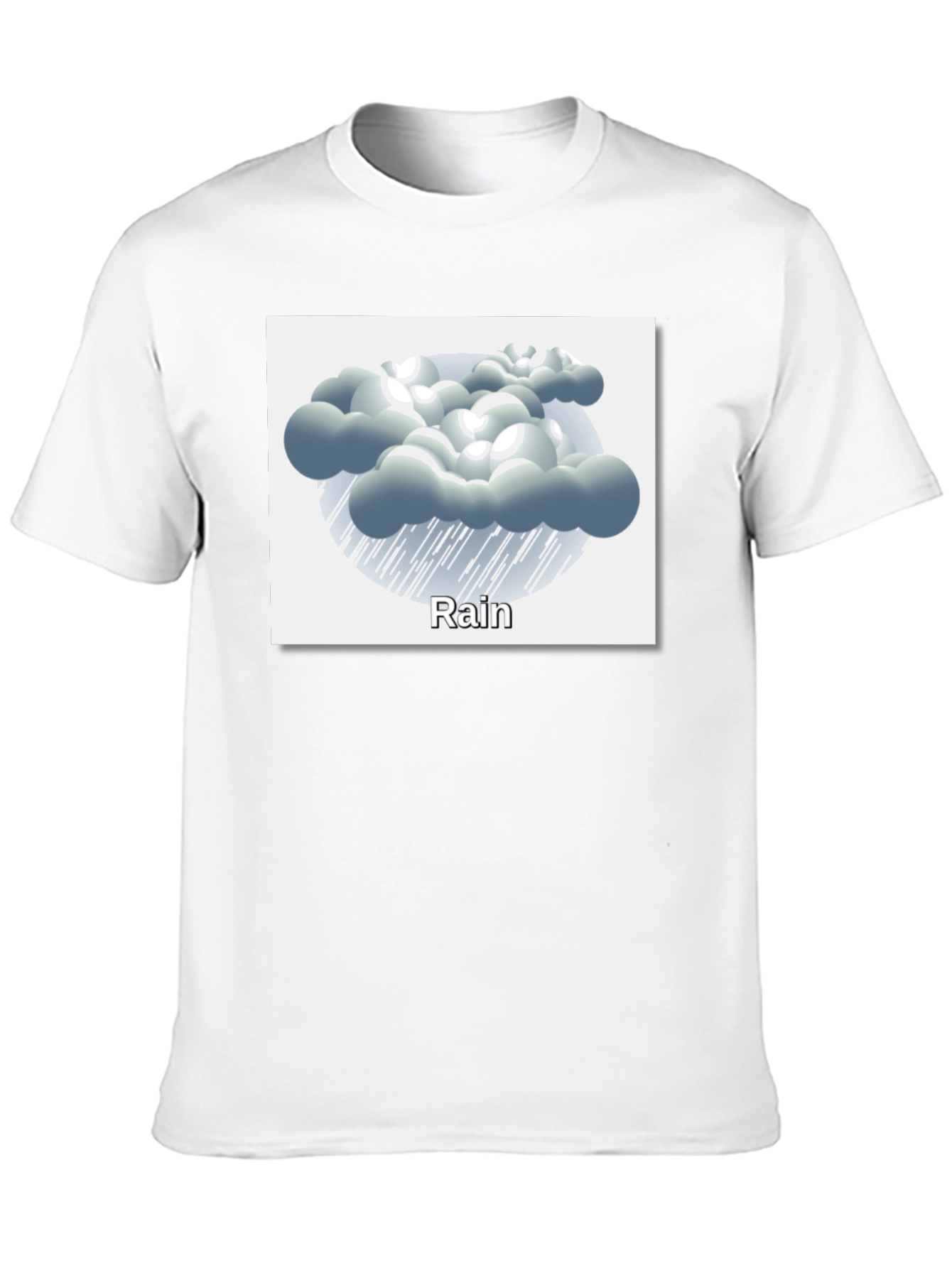 Rain Cloud Graphic Tee - Weather Theme Shirt