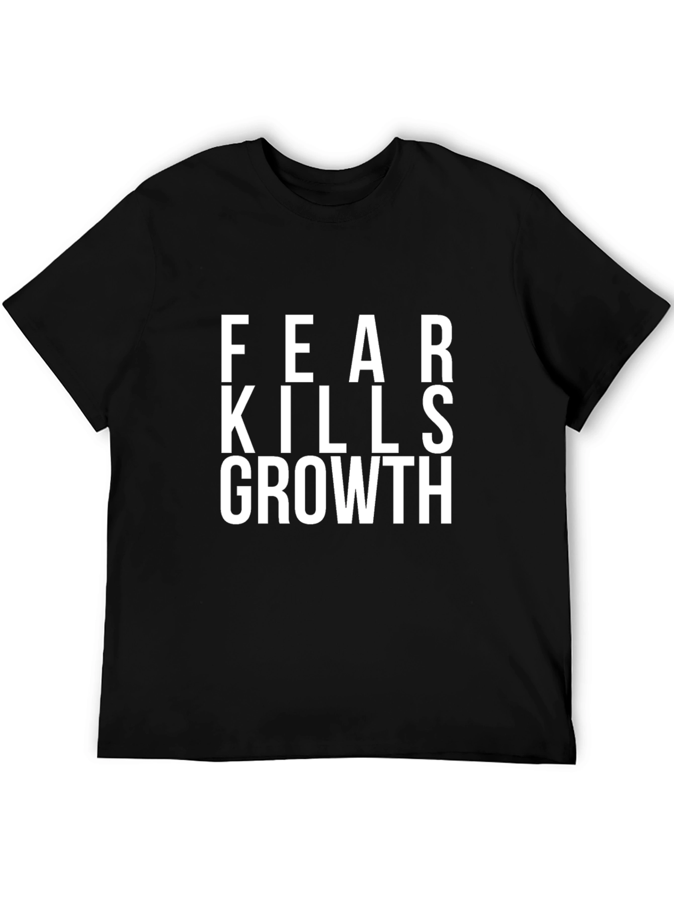Fear Kills Growth Graphic T-Shirt - Black