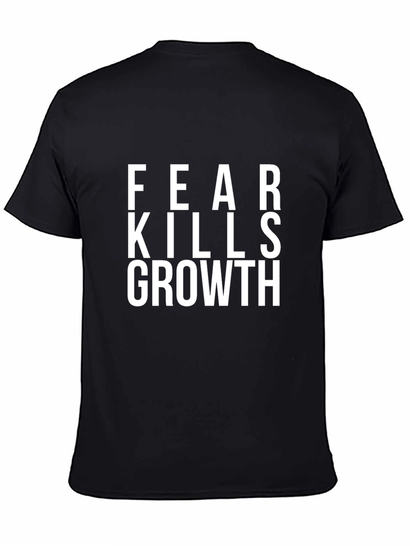 Fear Kills Growth Graphic T-Shirt - Black