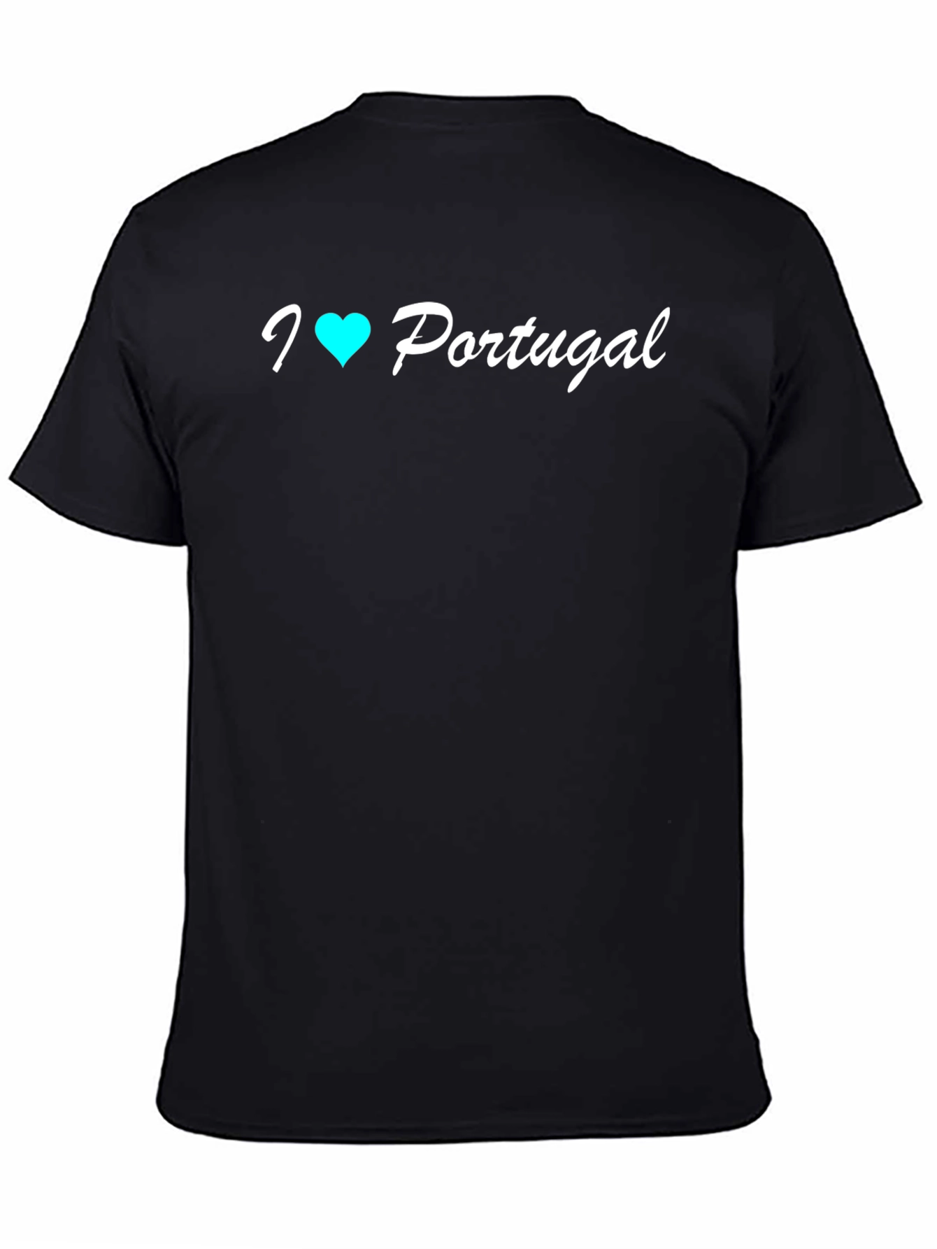 I Heart Portugal T-Shirt - Black Cotton Tee