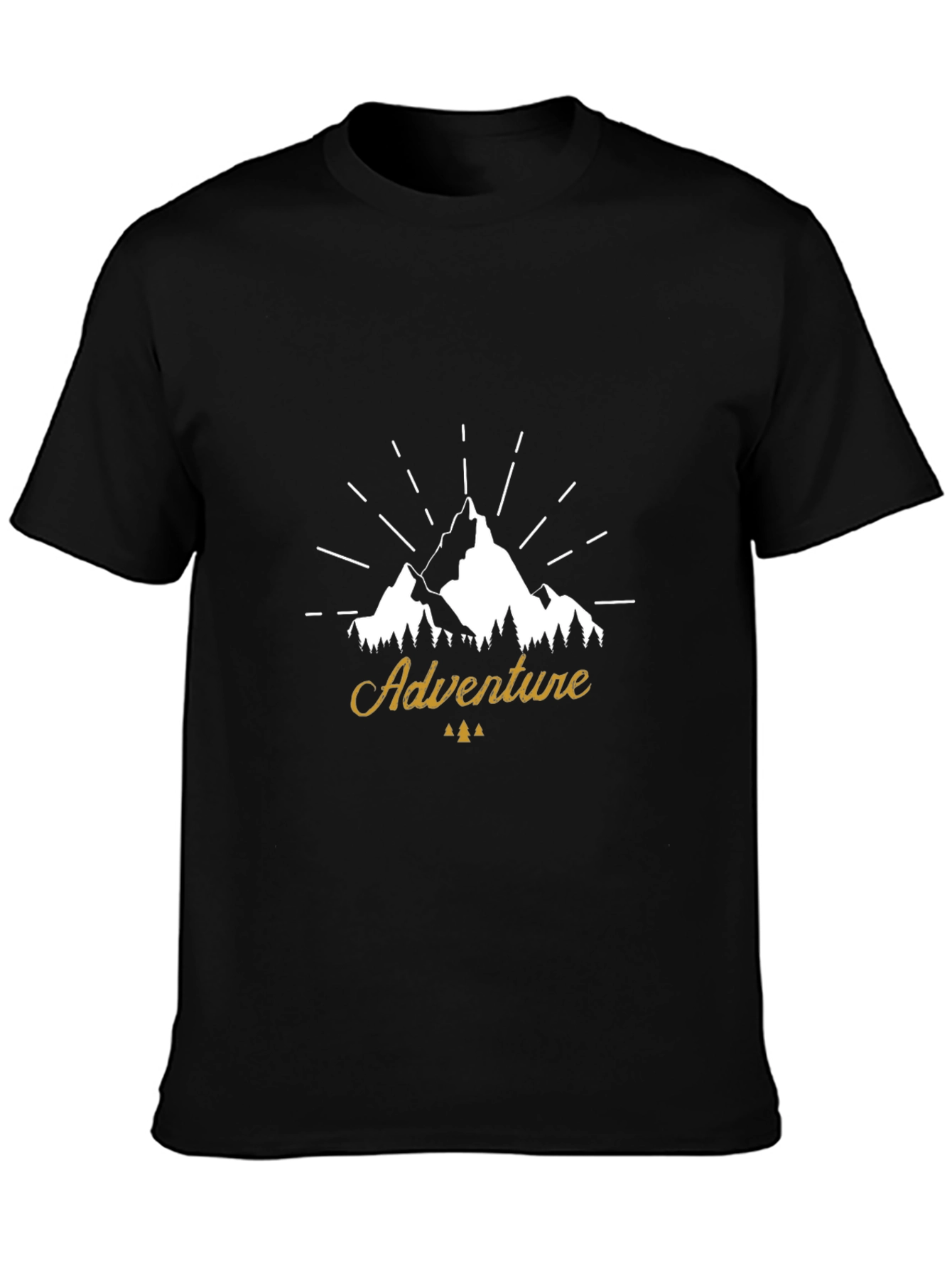 Adventure Mountain Graphic Tee - Black
