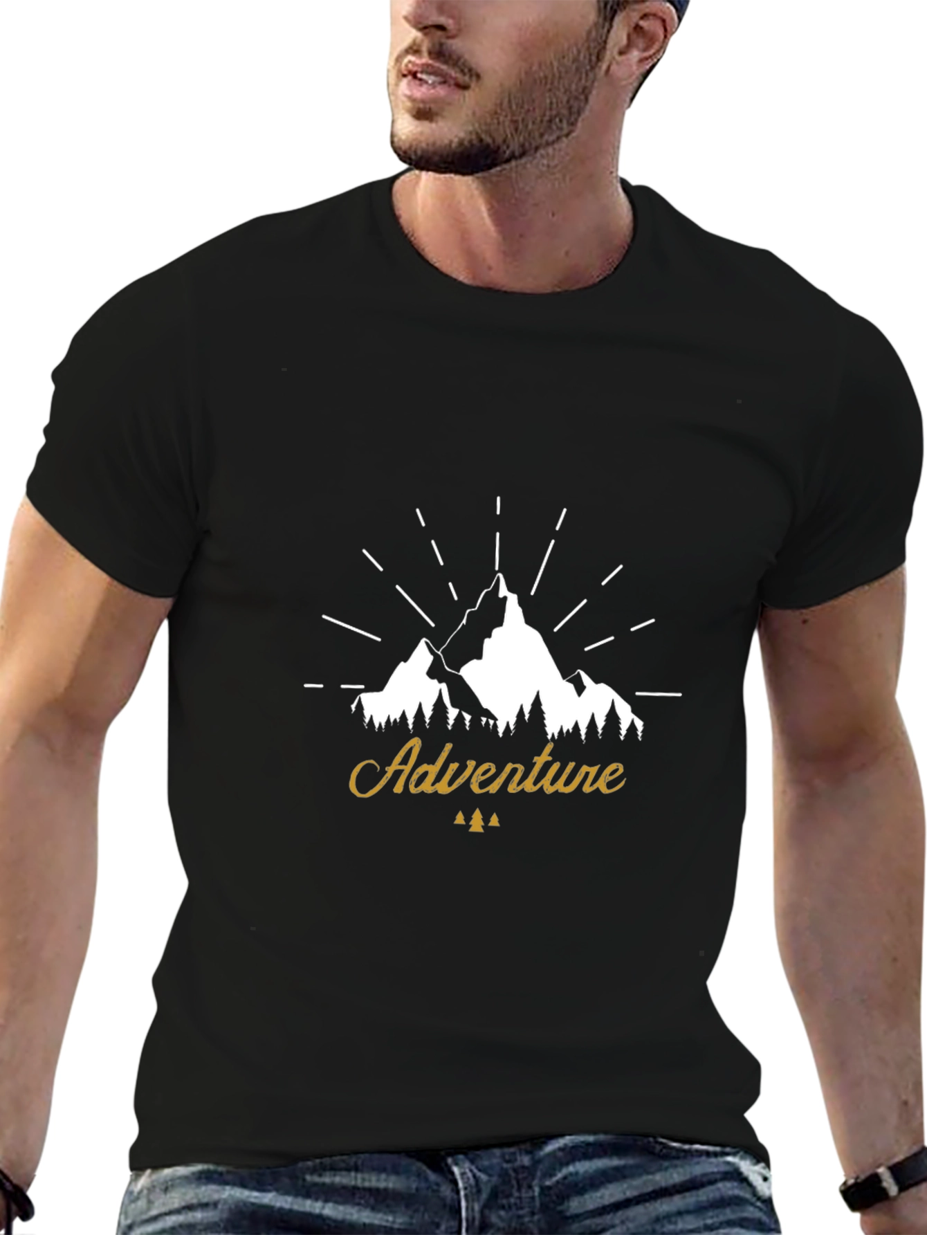 Adventure Mountain Graphic Tee - Black