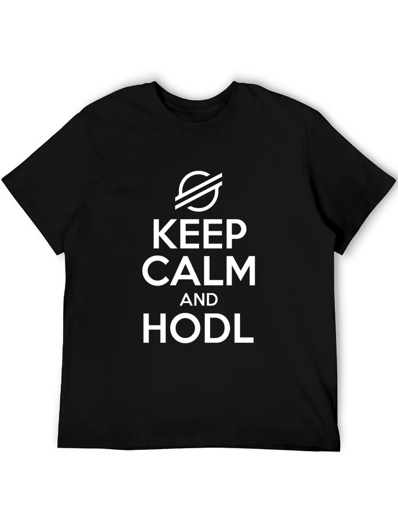 Keep Calm & HODL Black T-Shirt Crypto Fan Apparel