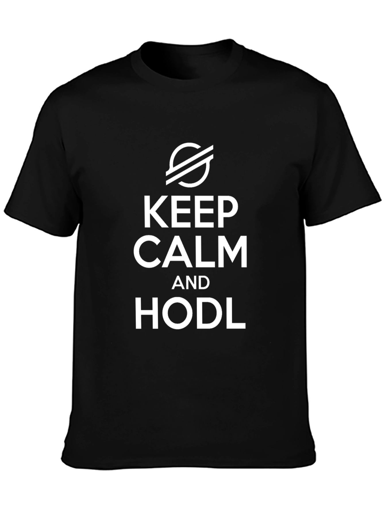 Keep Calm & HODL Black T-Shirt Crypto Fan Apparel