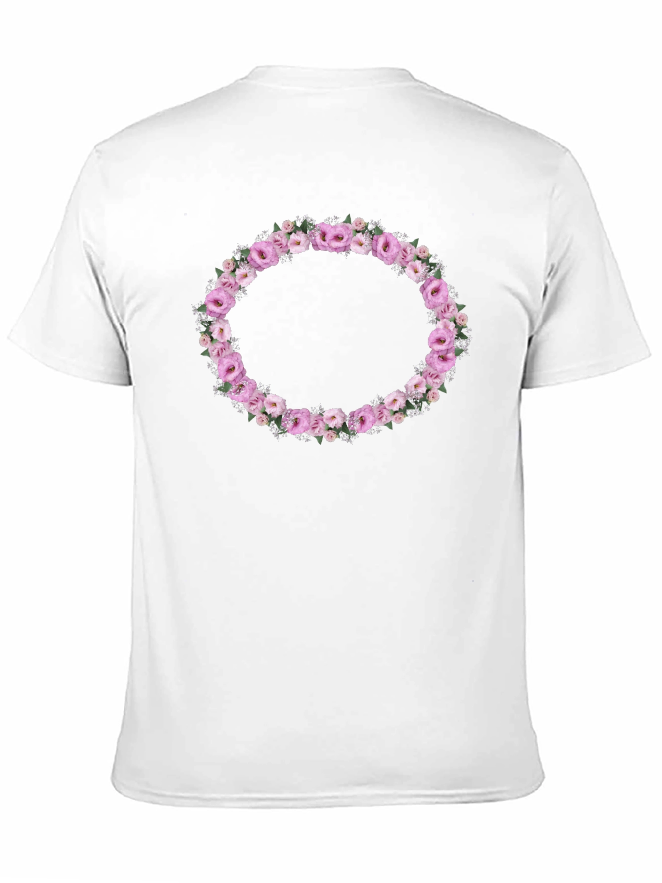 Floral Wreath Graphic Tee - Black