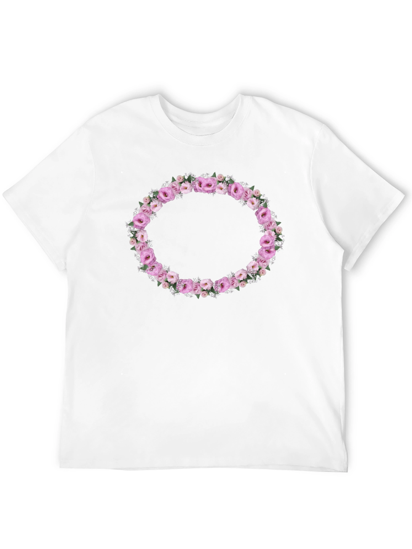 Floral Wreath Graphic Tee - Black