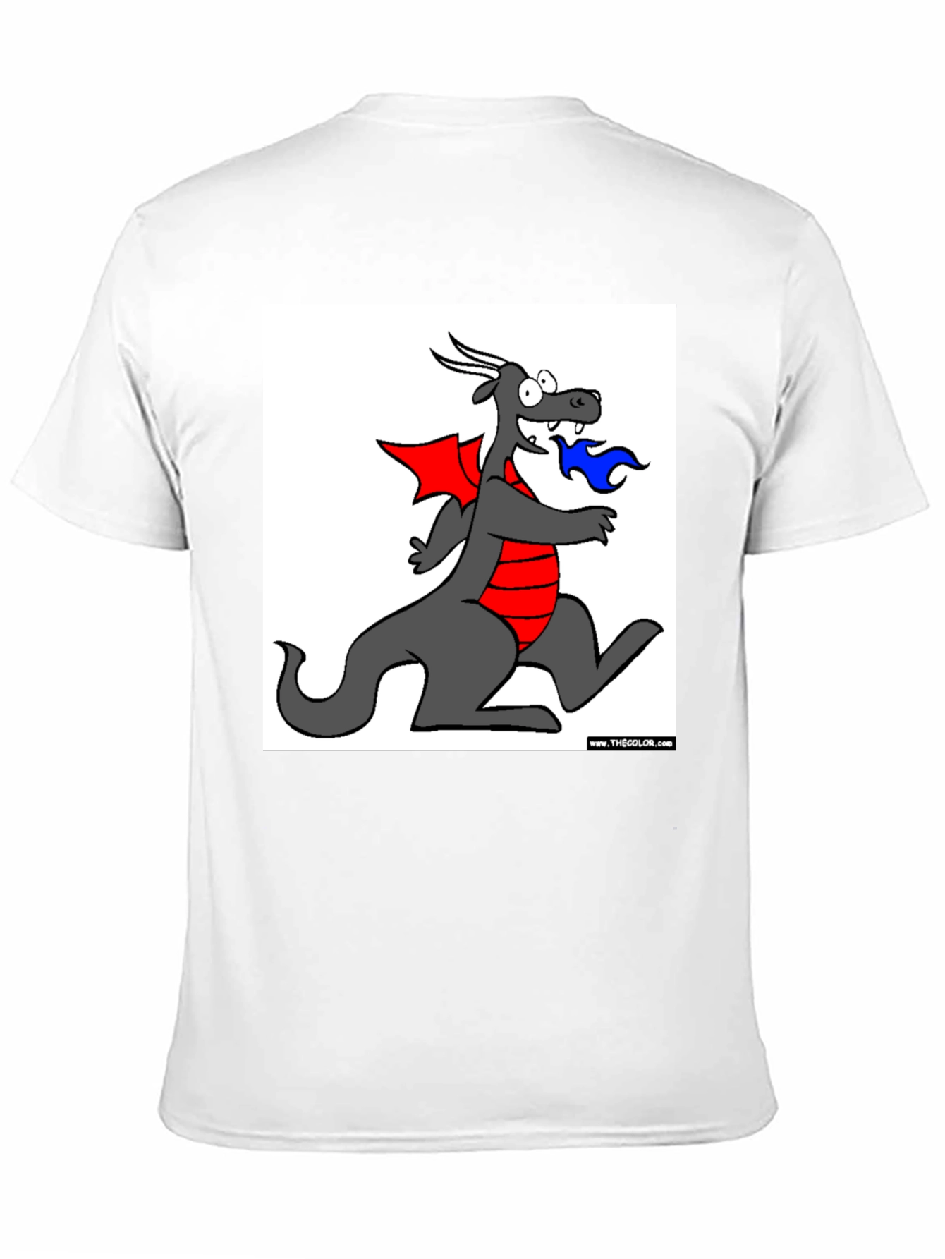 Cartoon Dragon Graphic Tee - Mens Black T-Shirt