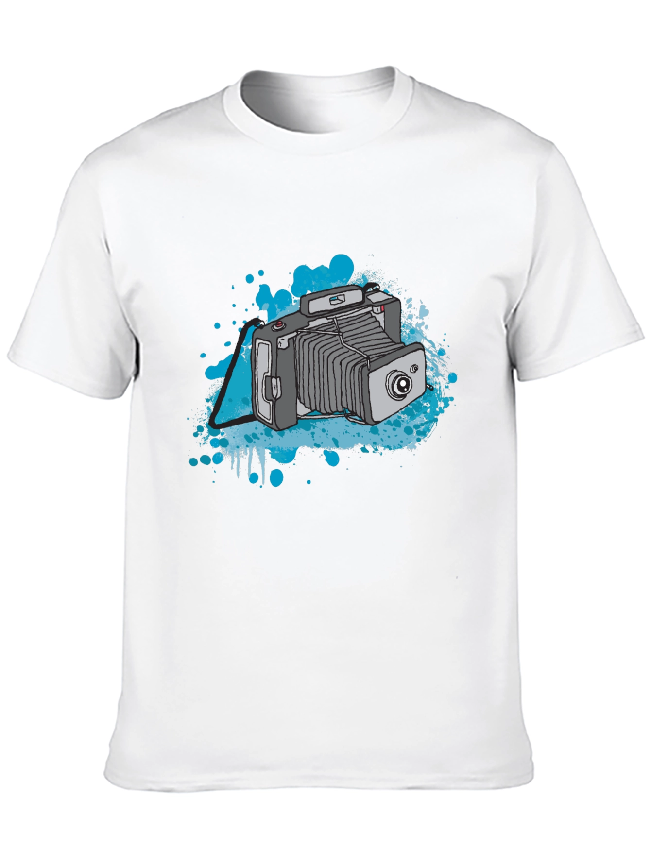 Retro Camera T-Shirt - Black Cotton Tee