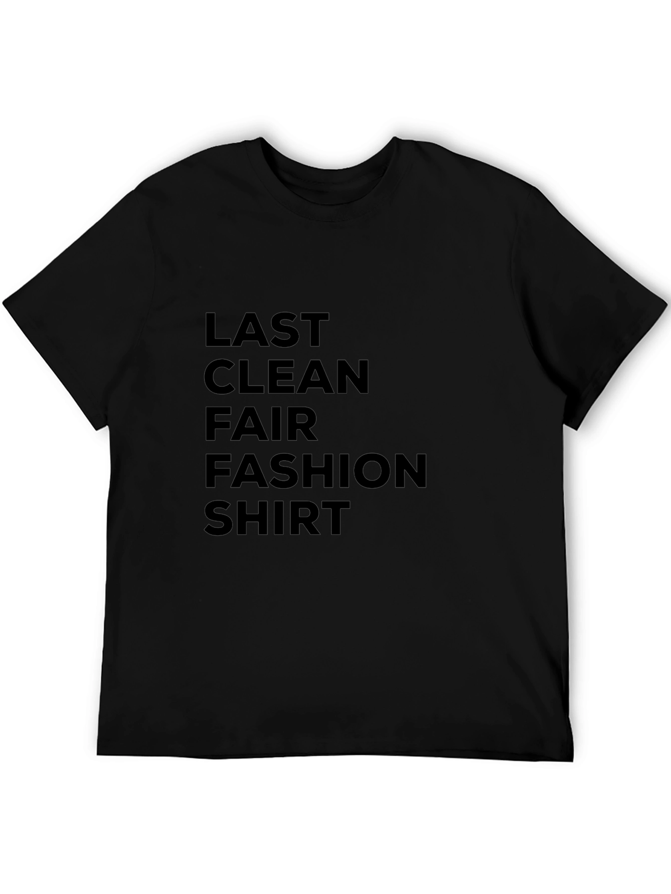 Last Clean Fair Fashion Shirt - Black Tee
