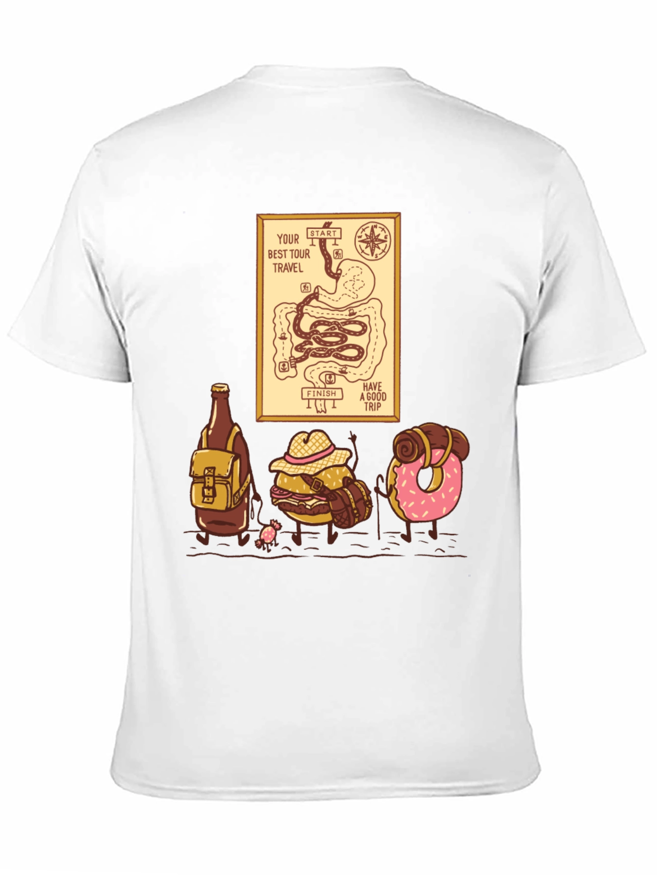 Gastro Travel Adventure T-Shirt Funny Foodie Tee