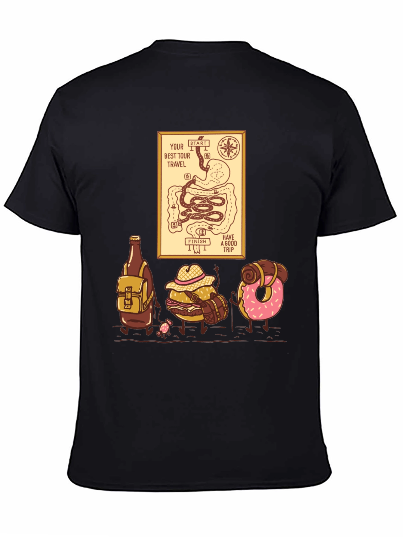 Gastro Travel Adventure T-Shirt Funny Foodie Tee
