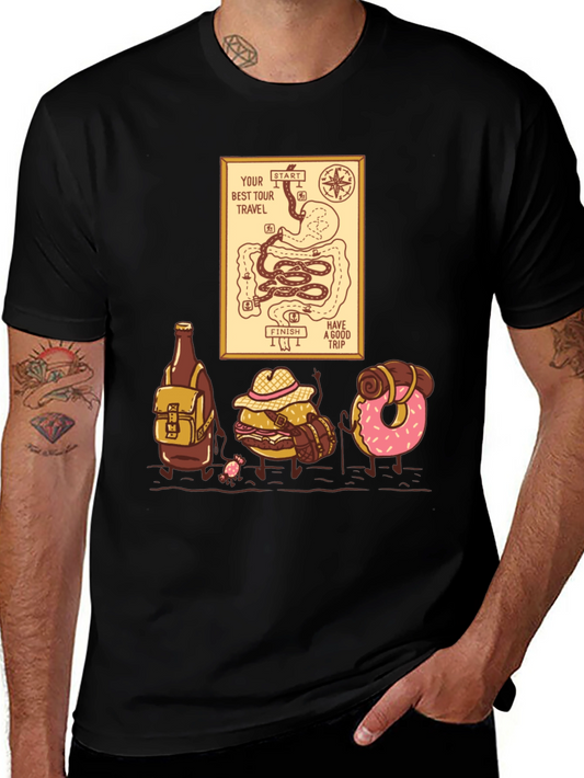 Gastro Travel Adventure T-Shirt Funny Foodie Tee