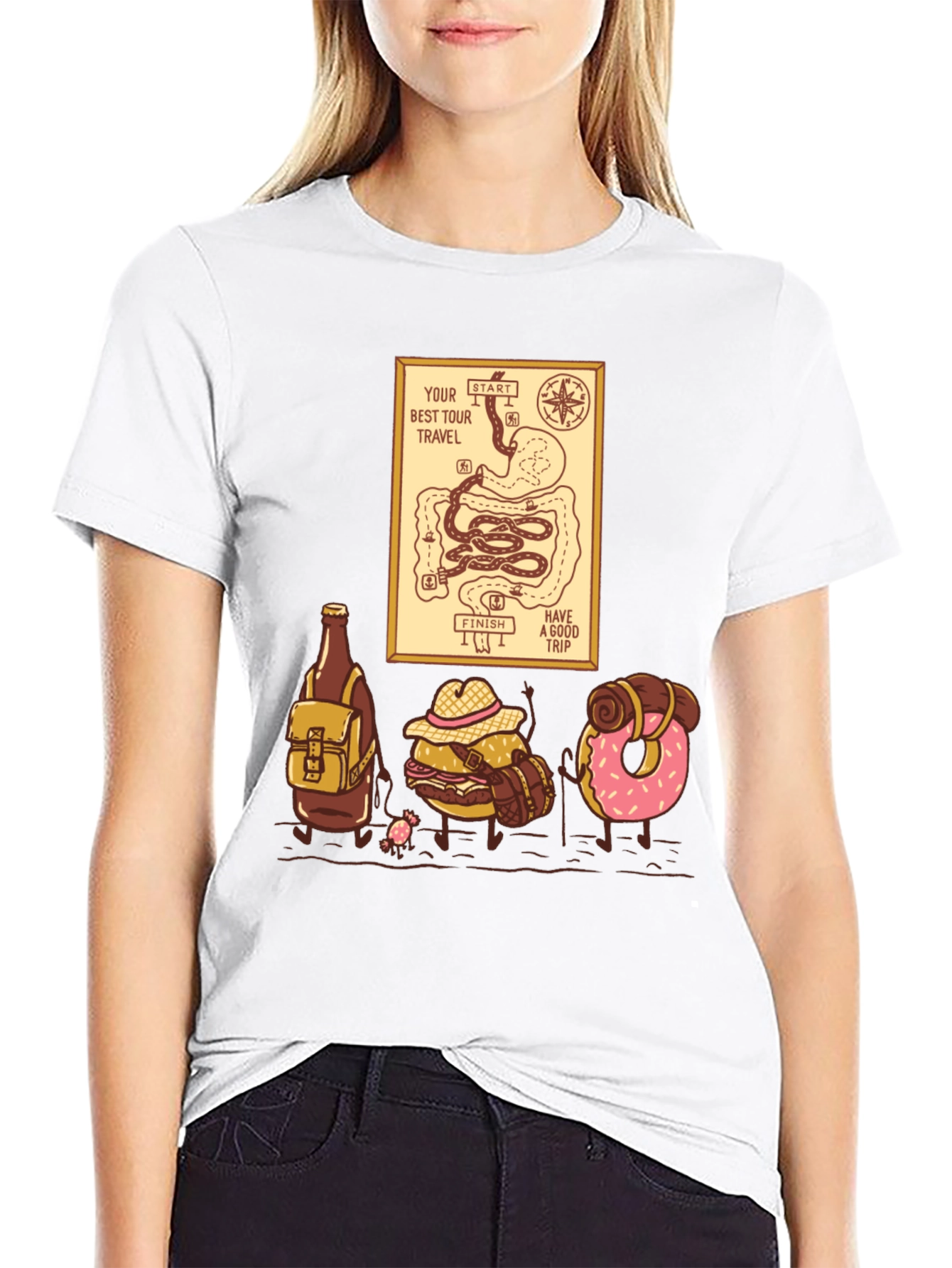 Gastro Travel Adventure T-Shirt Funny Foodie Tee