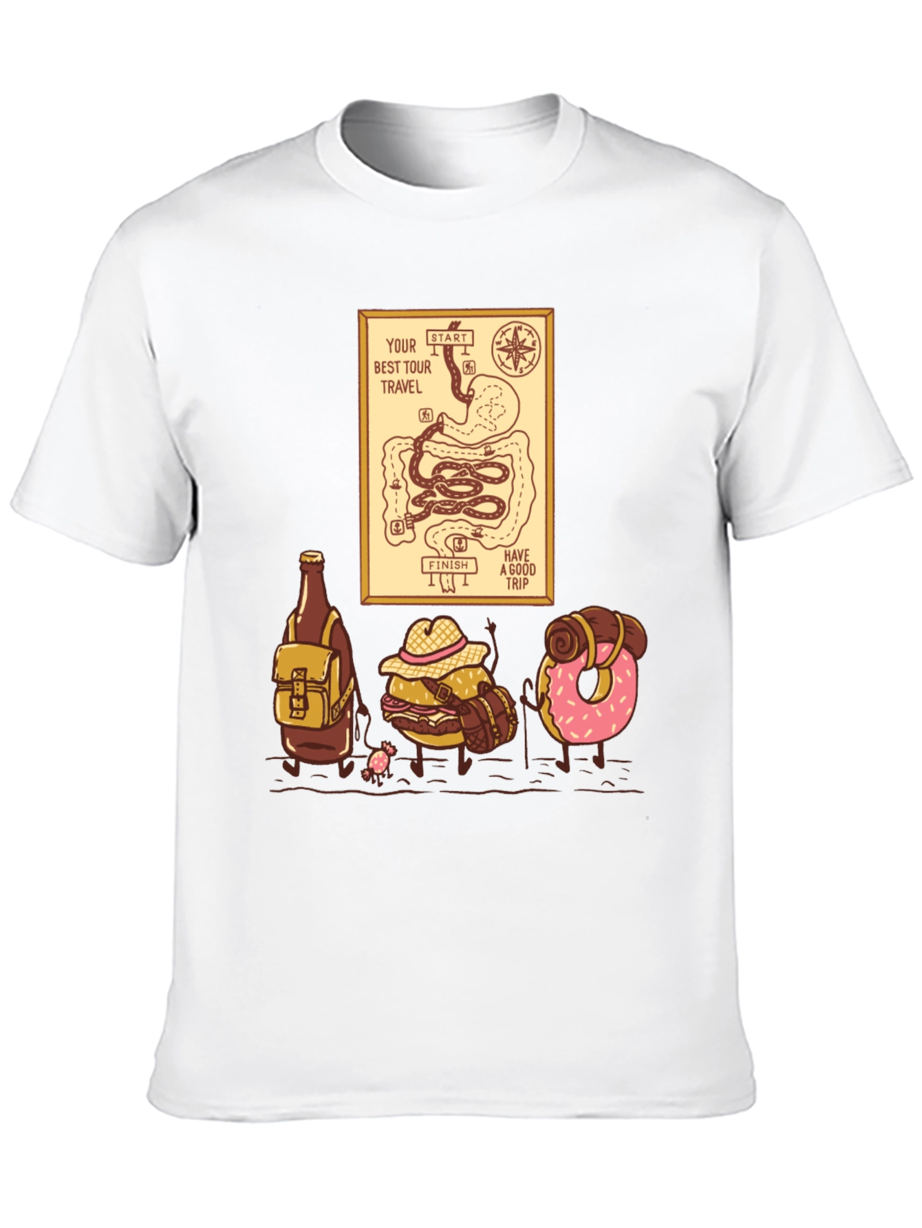 Gastro Travel Adventure T-Shirt Funny Foodie Tee