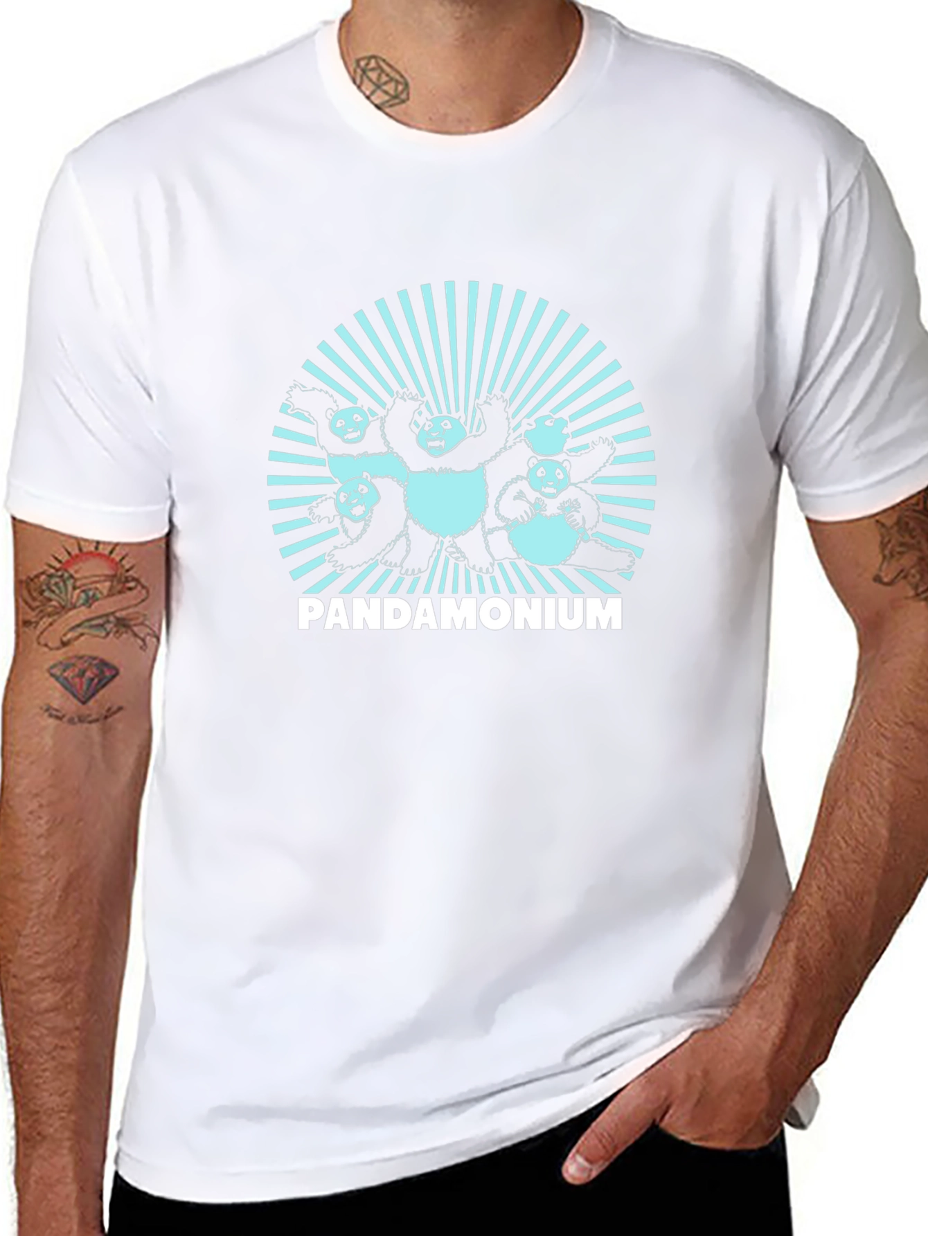Pandamonium Graphic Tee - Cool Panda Design