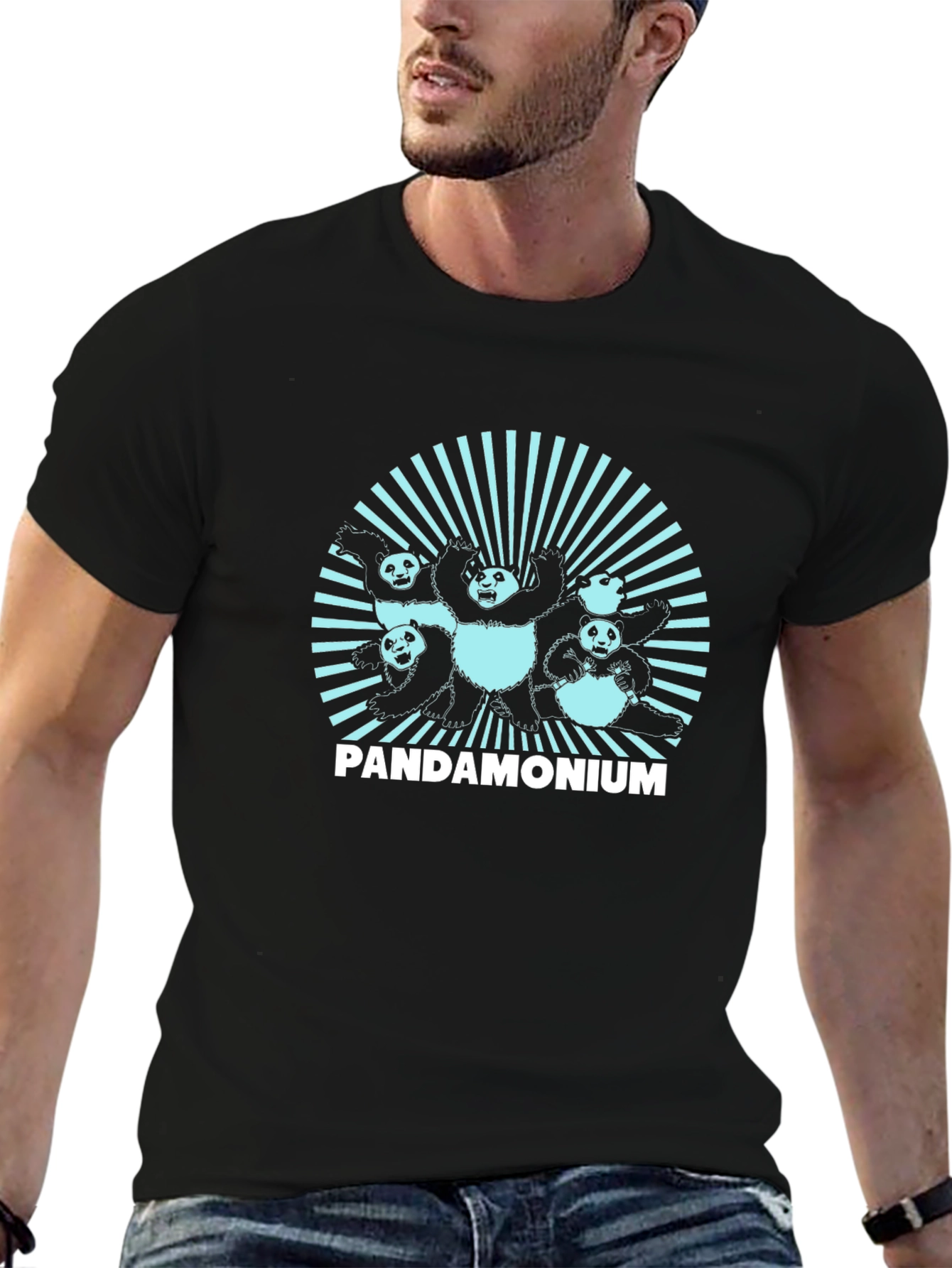 Pandamonium Graphic Tee - Cool Panda Design