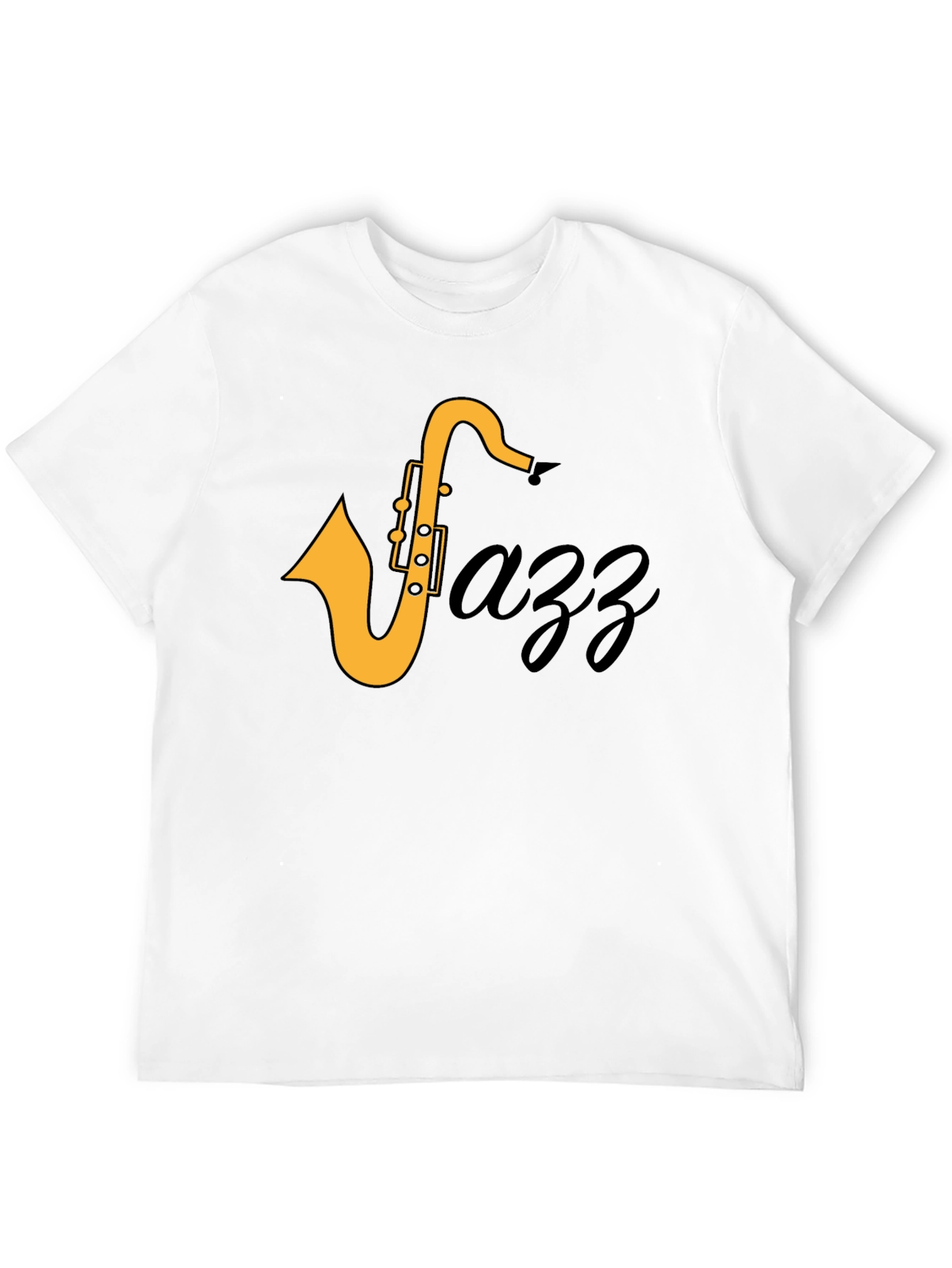 Jazz Saxophone Graphic T-Shirt - Black
