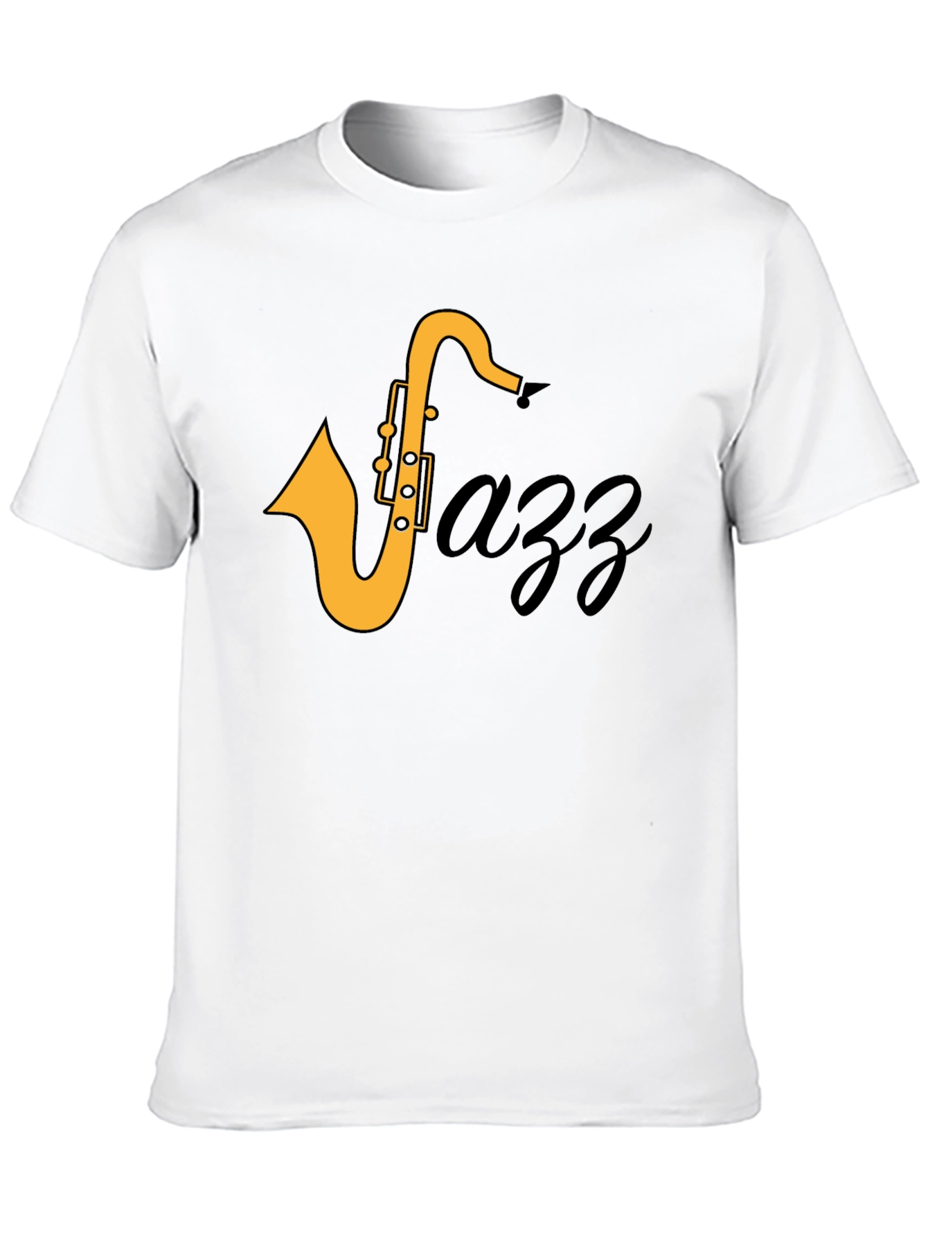 Jazz Saxophone Graphic T-Shirt - Black