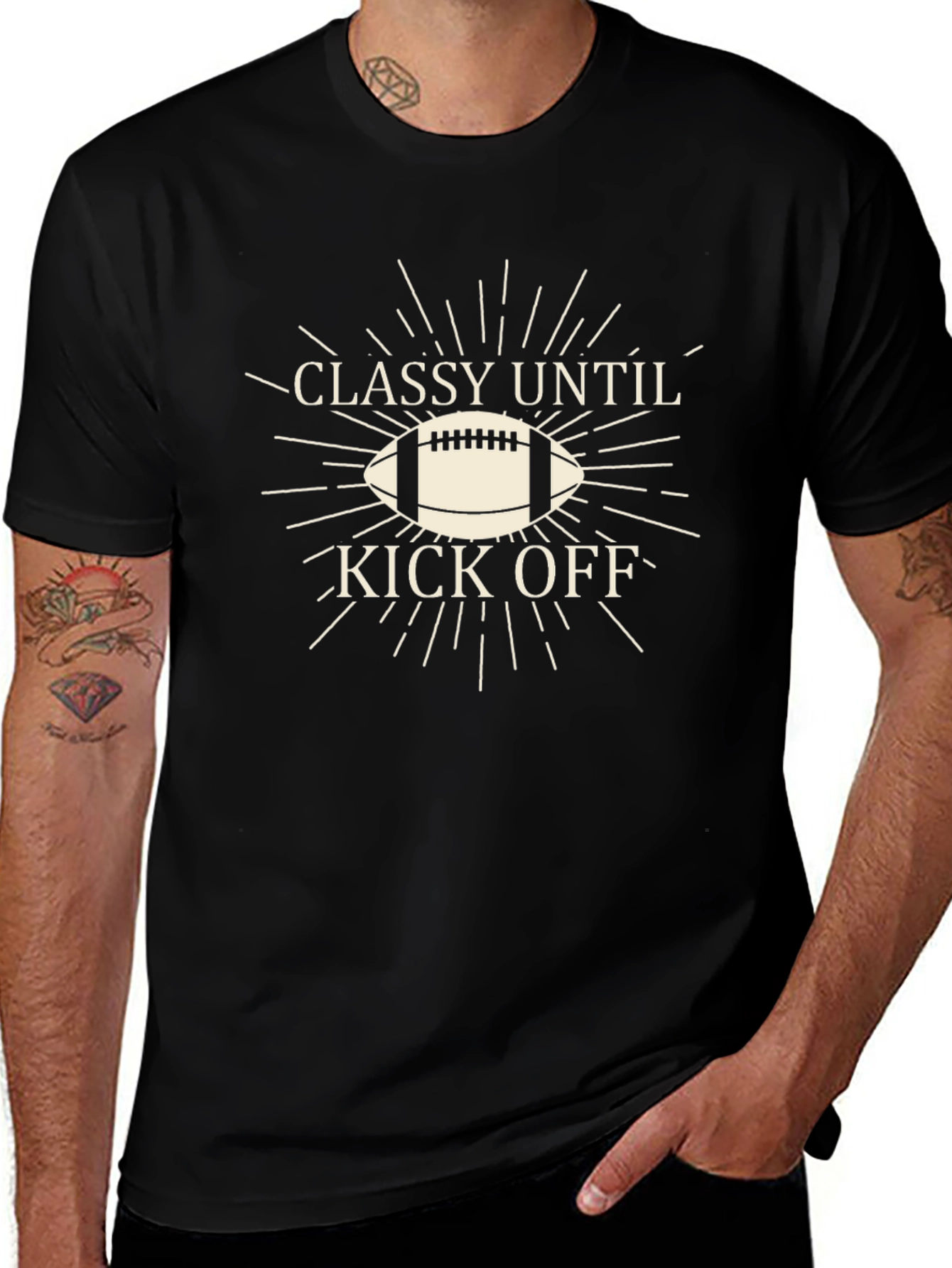Classy Until Kick Off Football T-Shirt
