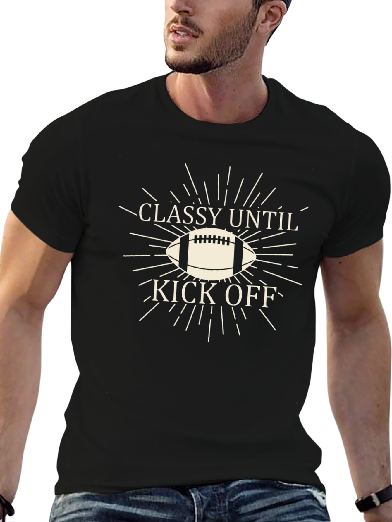 Classy Until Kick Off Football T-Shirt