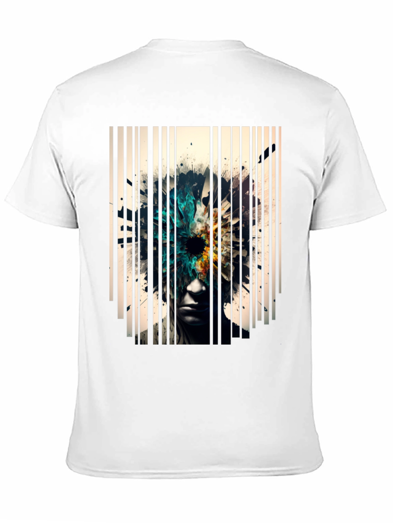 Abstract Graphic Tee - Stylish Black Cotton Shirt