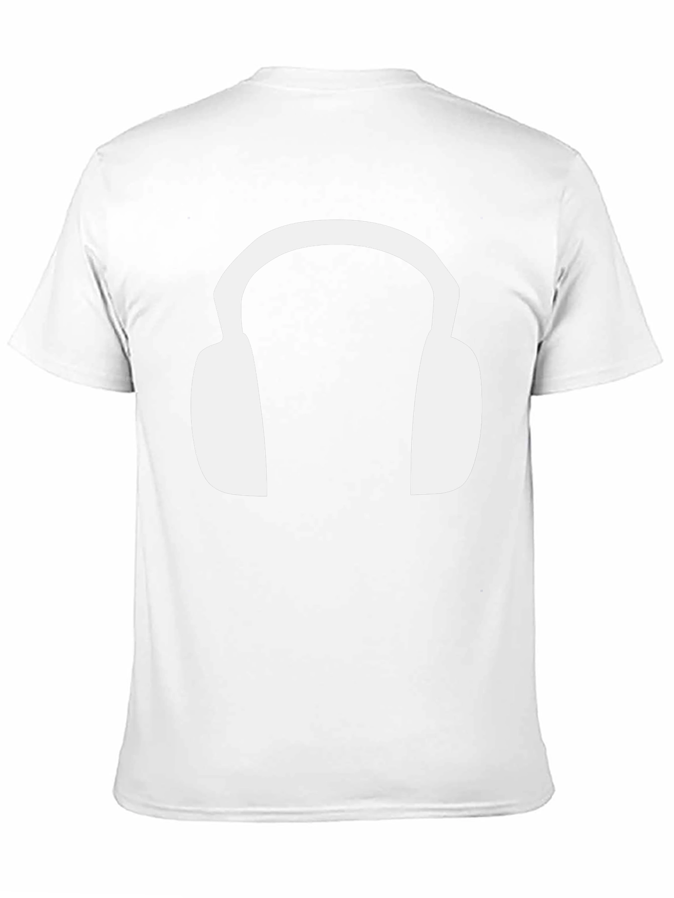 Headphone Graphic Tee - Black Cotton T-Shirt