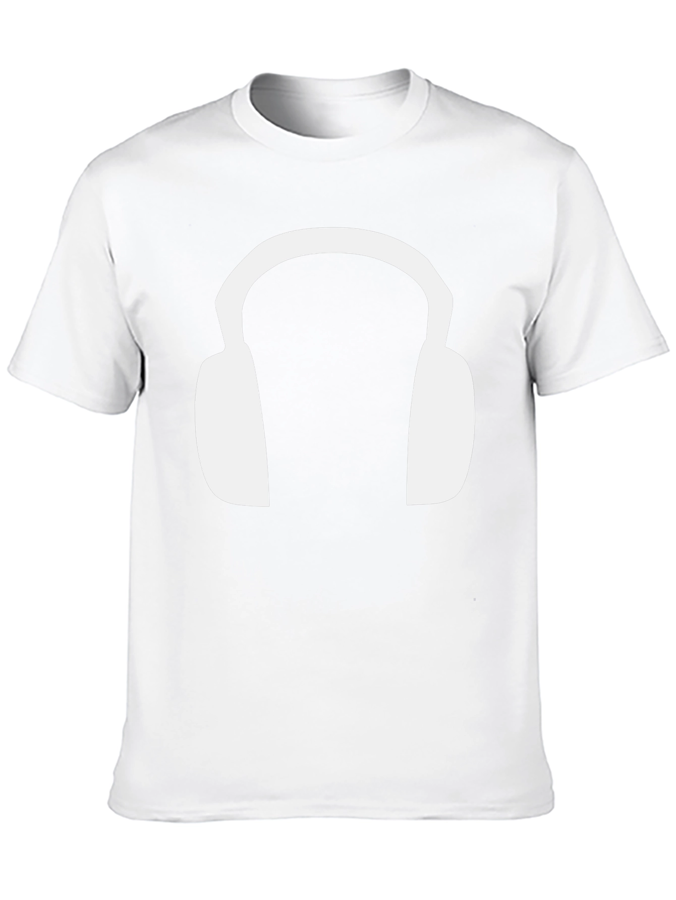 Headphone Graphic Tee - Black Cotton T-Shirt