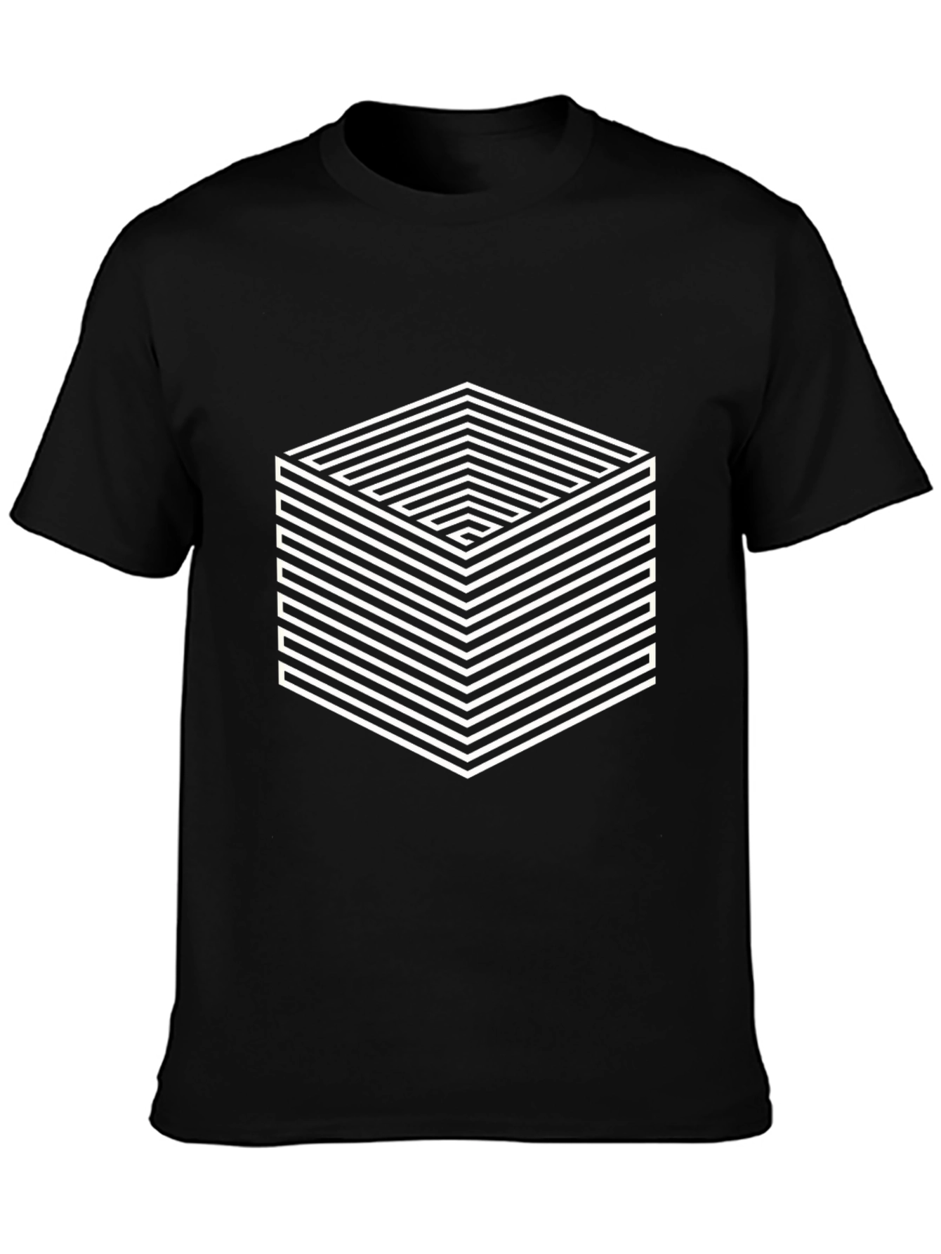 Optical Illusion Cube Graphic Tee