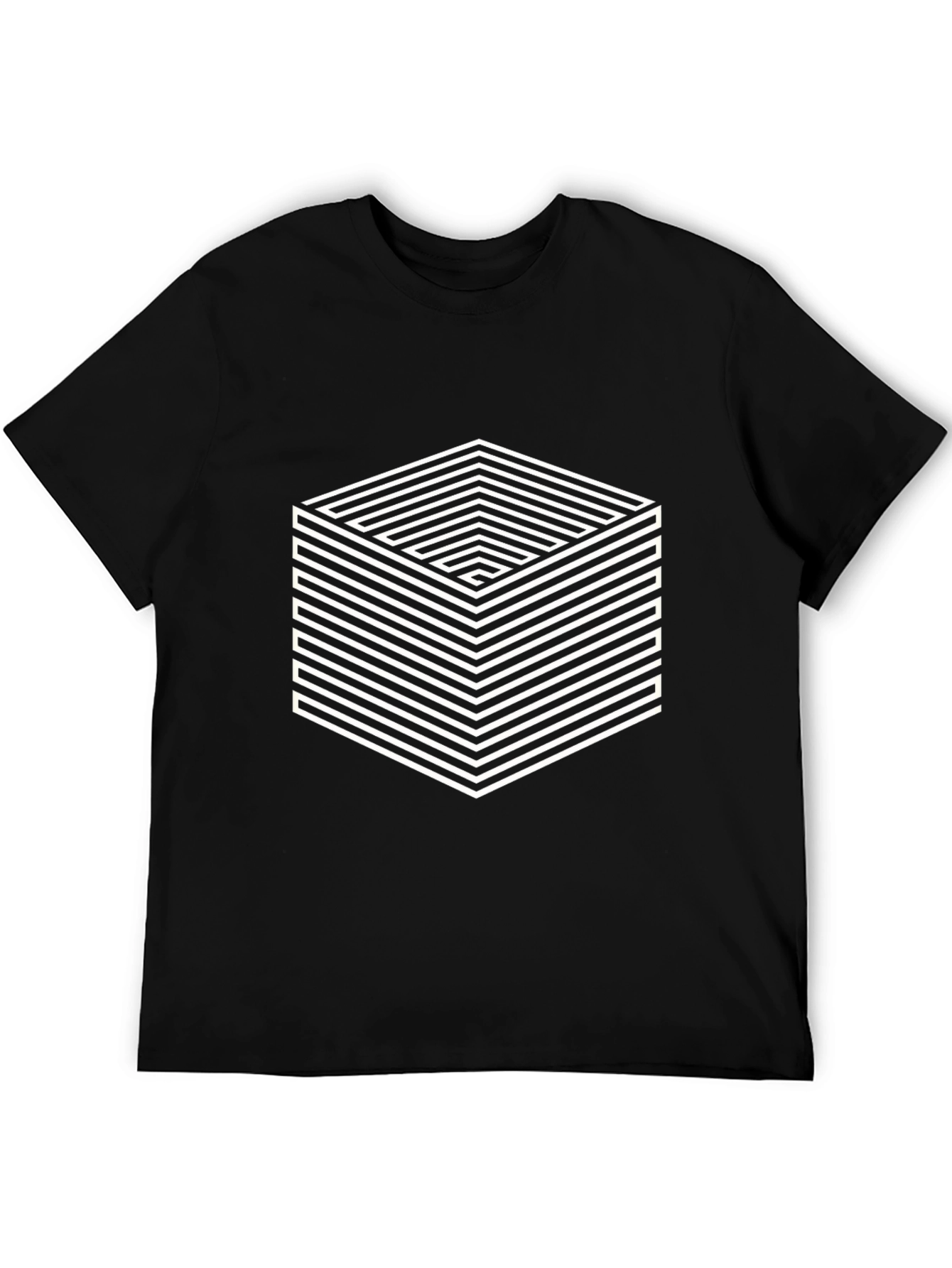 Optical Illusion Cube Graphic Tee