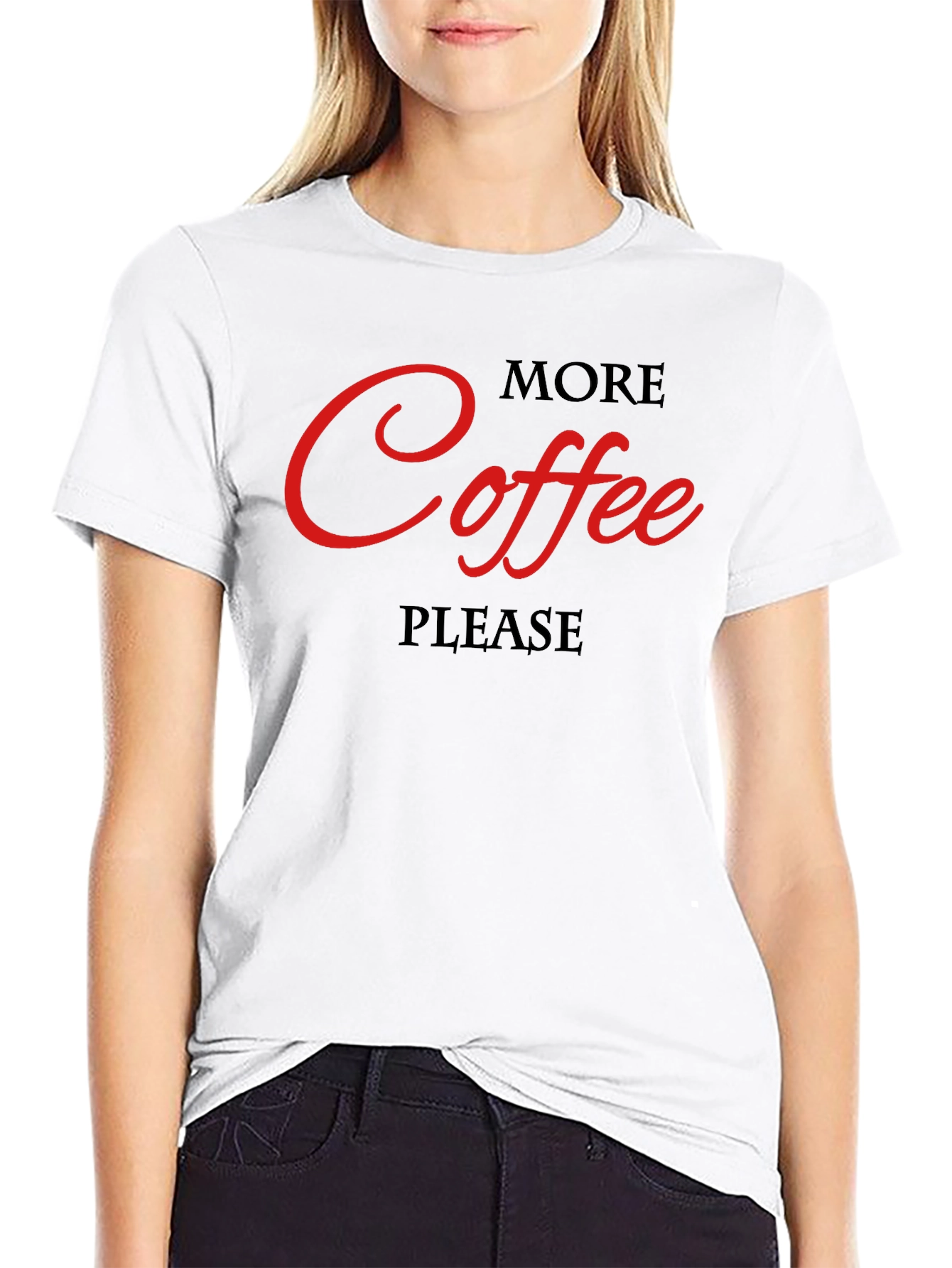 More Coffee Please Black T-Shirt - Graphic Tee