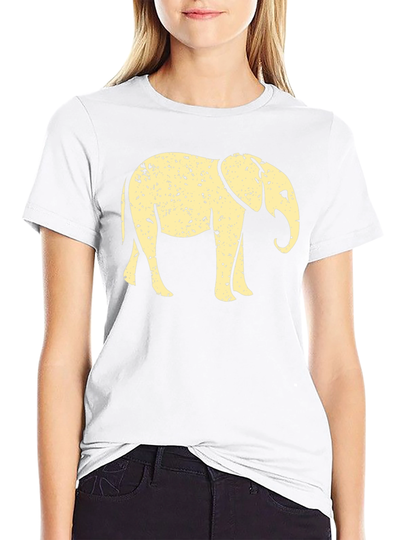 Elephant Graphic Tee - Mens Black Cotton T-Shirt