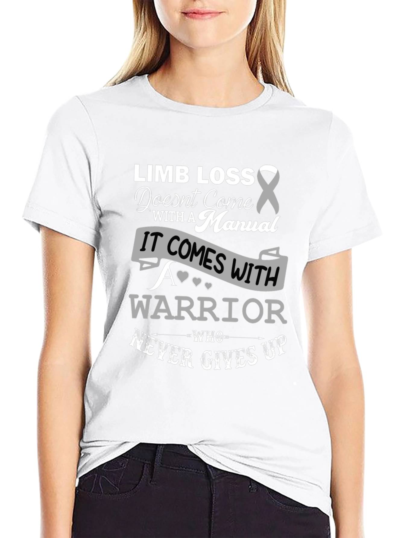 Limb Loss Warrior T-Shirt - Never Gives Up