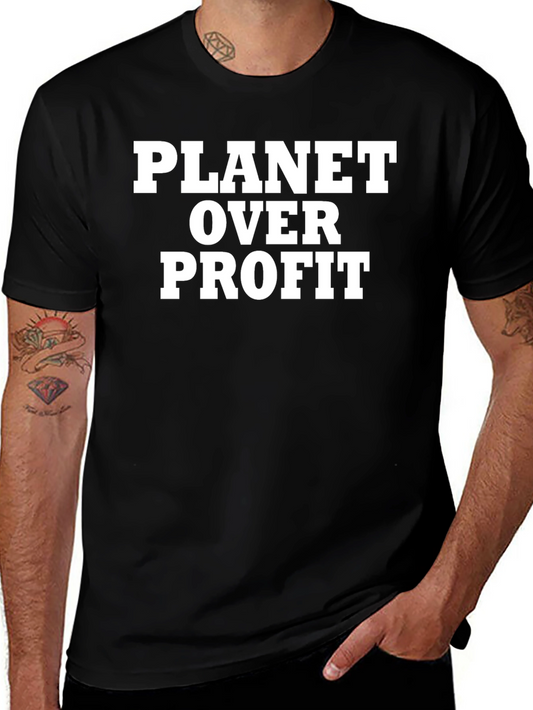 Planet Over Profit Tee - Black Activist T-Shirt