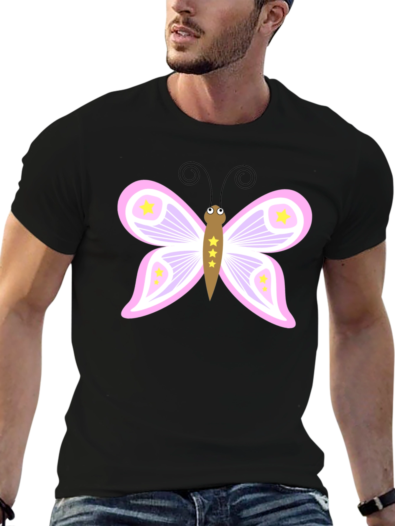 Butterfly Graphic Black Tee