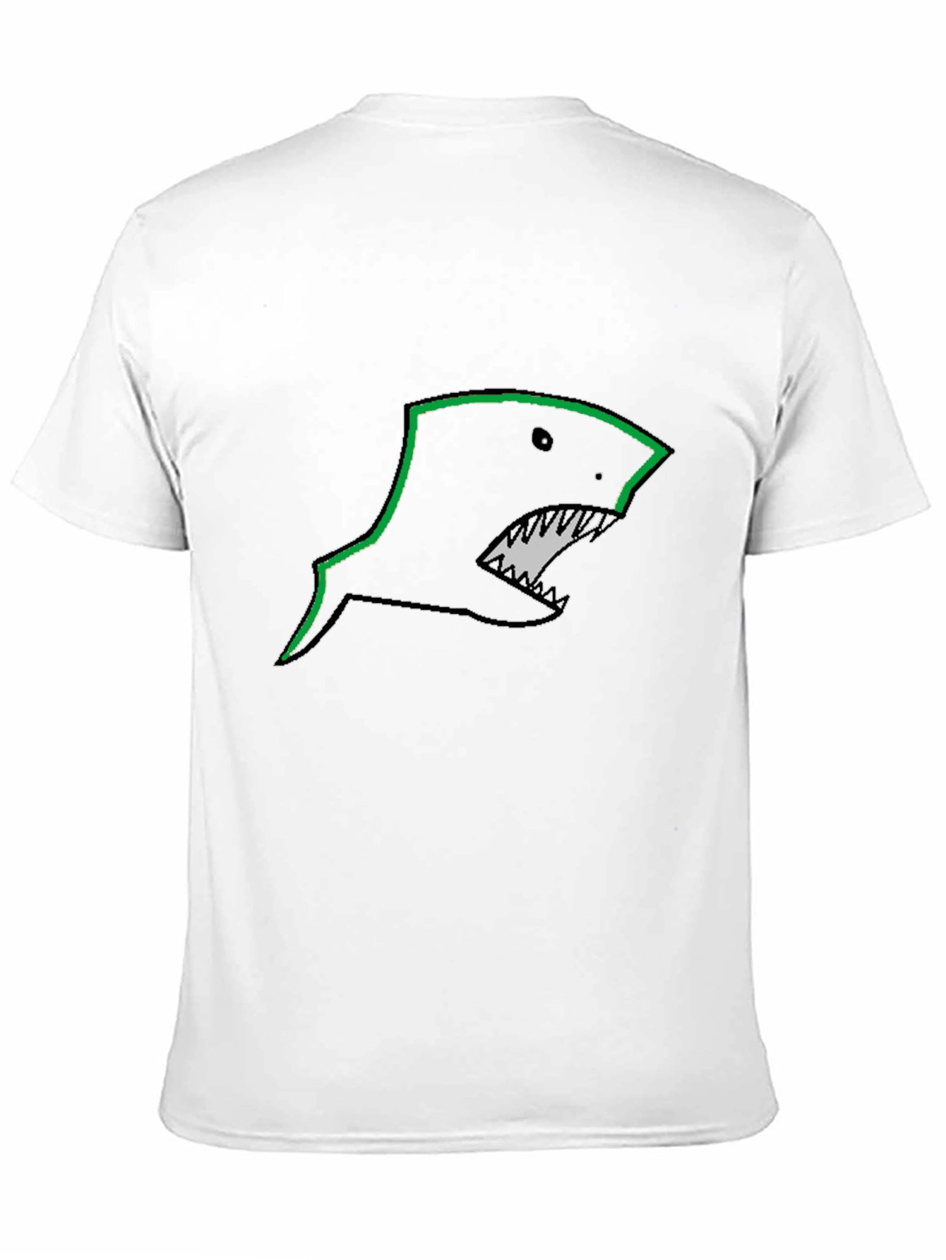 Mens Black T-Shirt with Shark Graphic