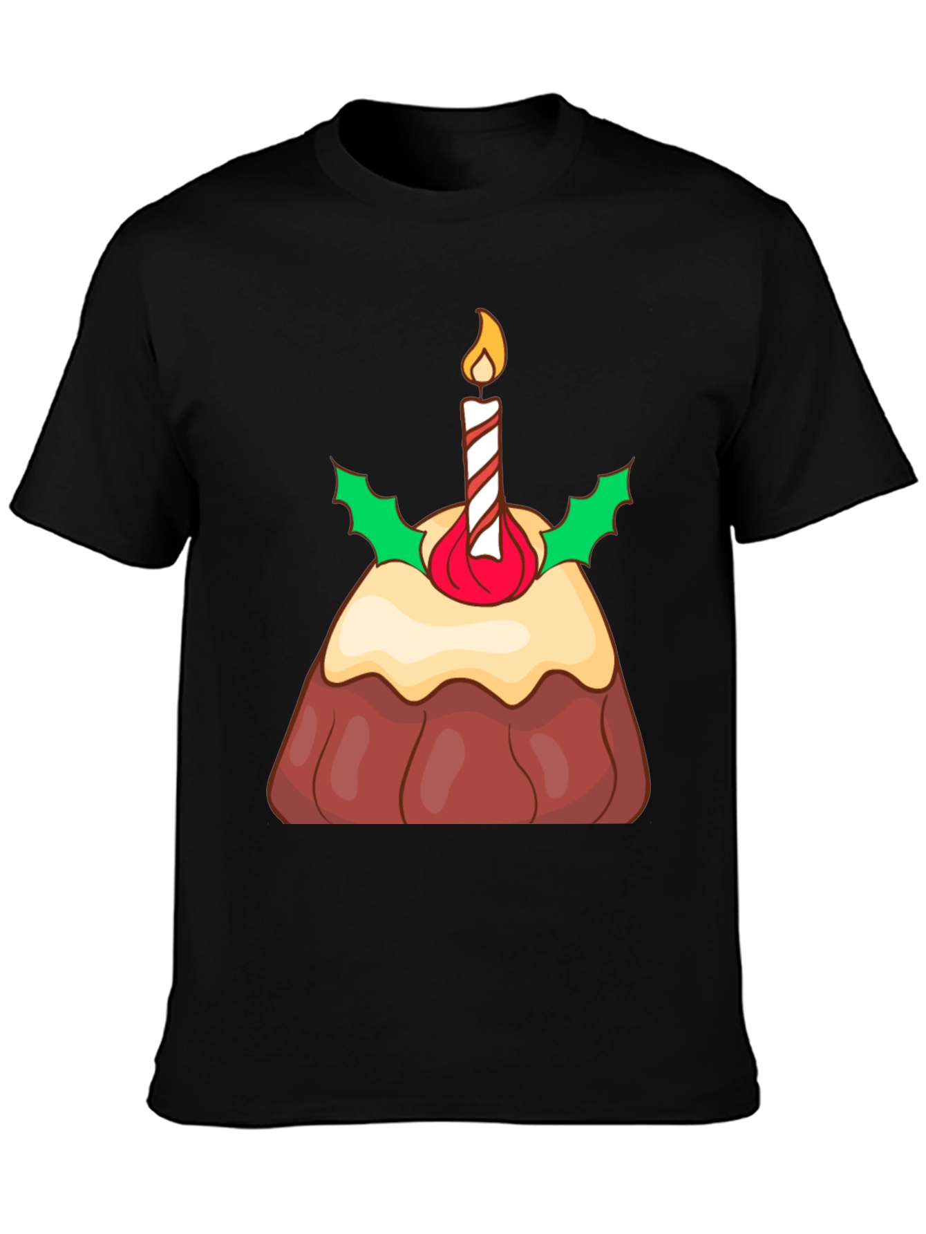 Festive Christmas Pudding Graphic T-Shirt