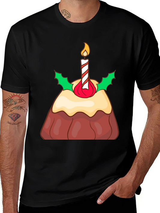 Festive Christmas Pudding Graphic T-Shirt