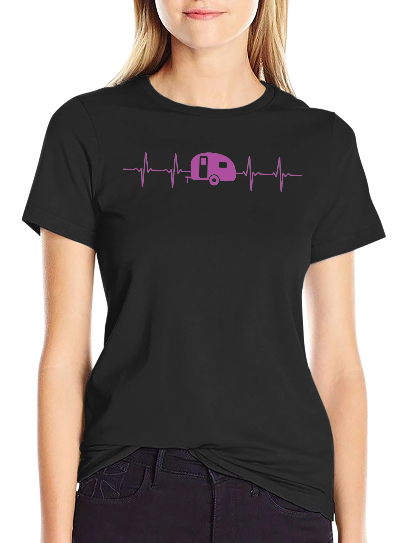 Camper Heartbeat T-Shirt - Camping Lover Tee
