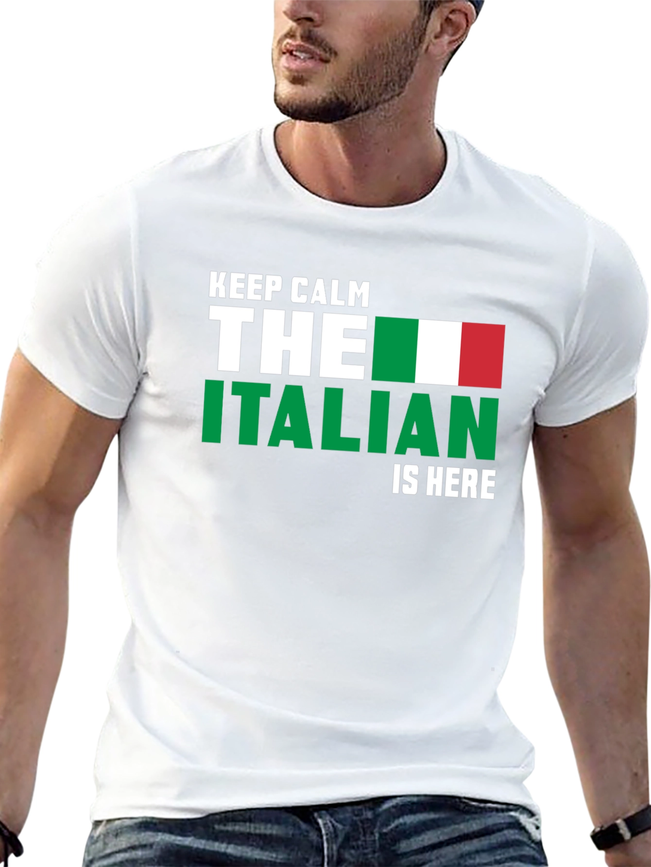 Keep Calm Italian Is Here Graphic T-Shirt